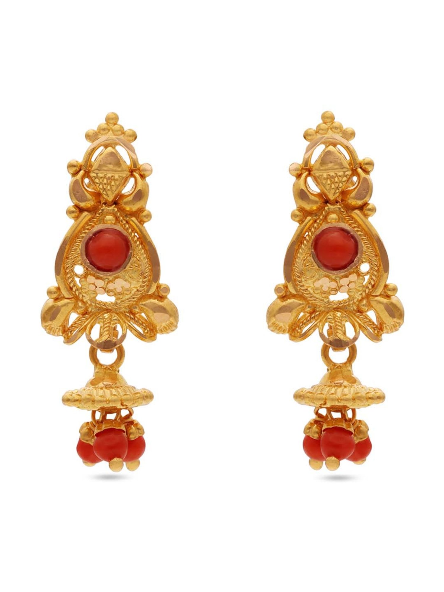 Kord Store Traditional Gold plated Kundan Earrings With Maang tikka Fo