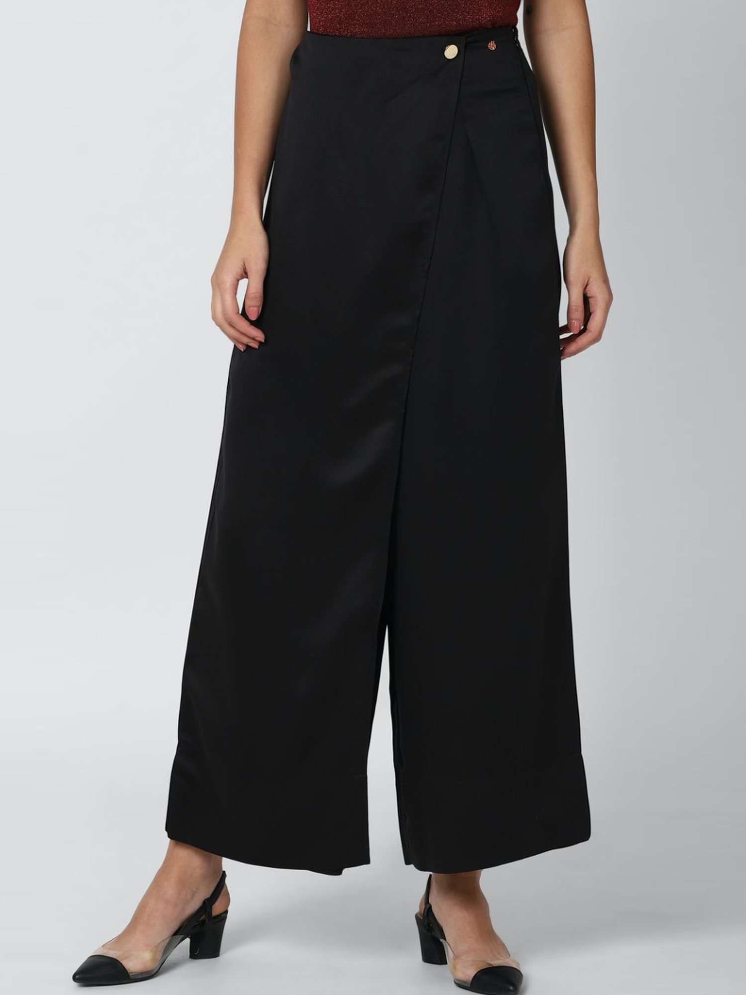 Plus Black Super Belted Trouser  Plus Size  PrettyLittleThing