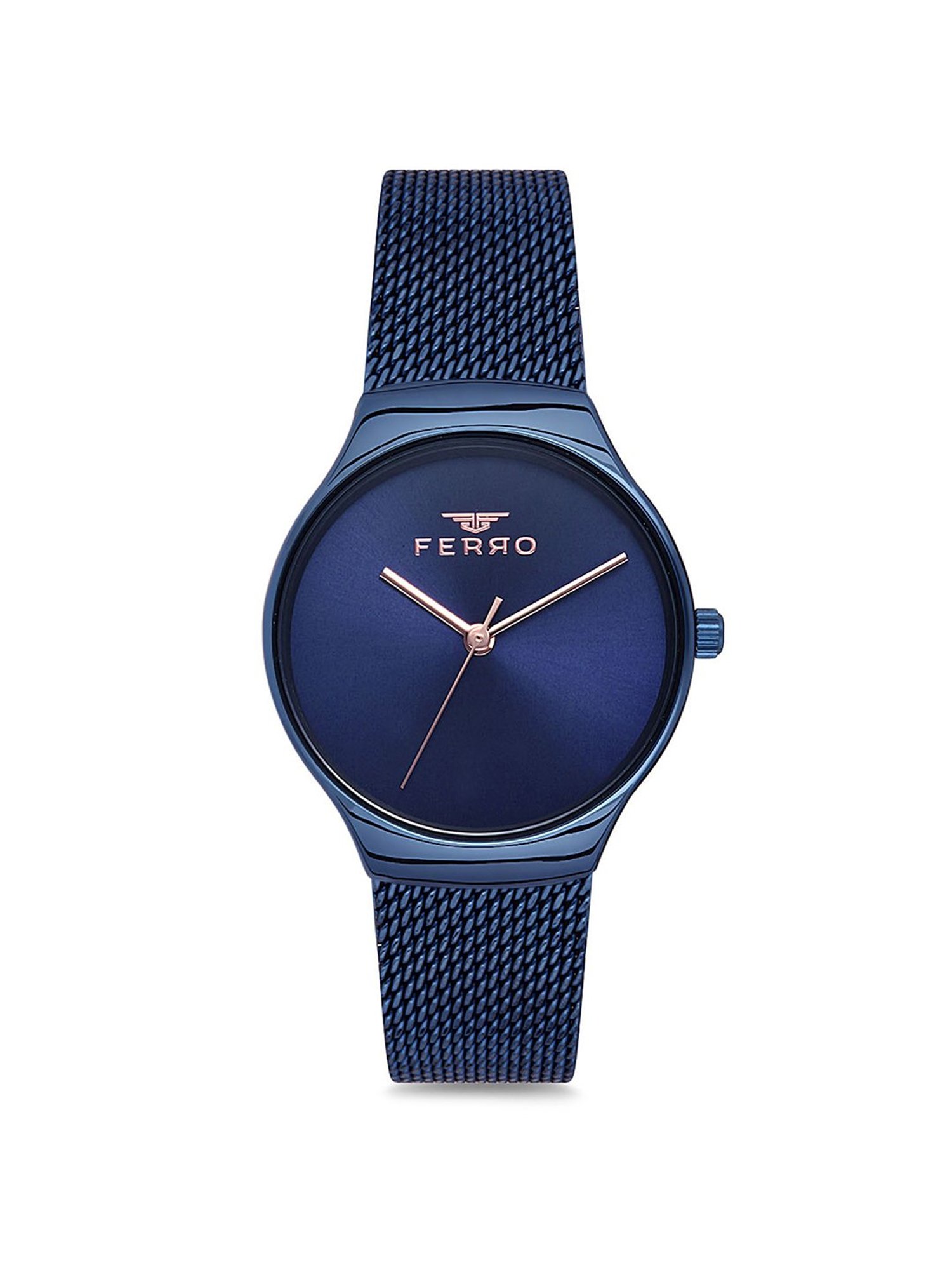 Buy Ferro Analoge Blue Round Dial Men's Watch - F81969A-900-T Online at  Best Prices in India - JioMart.