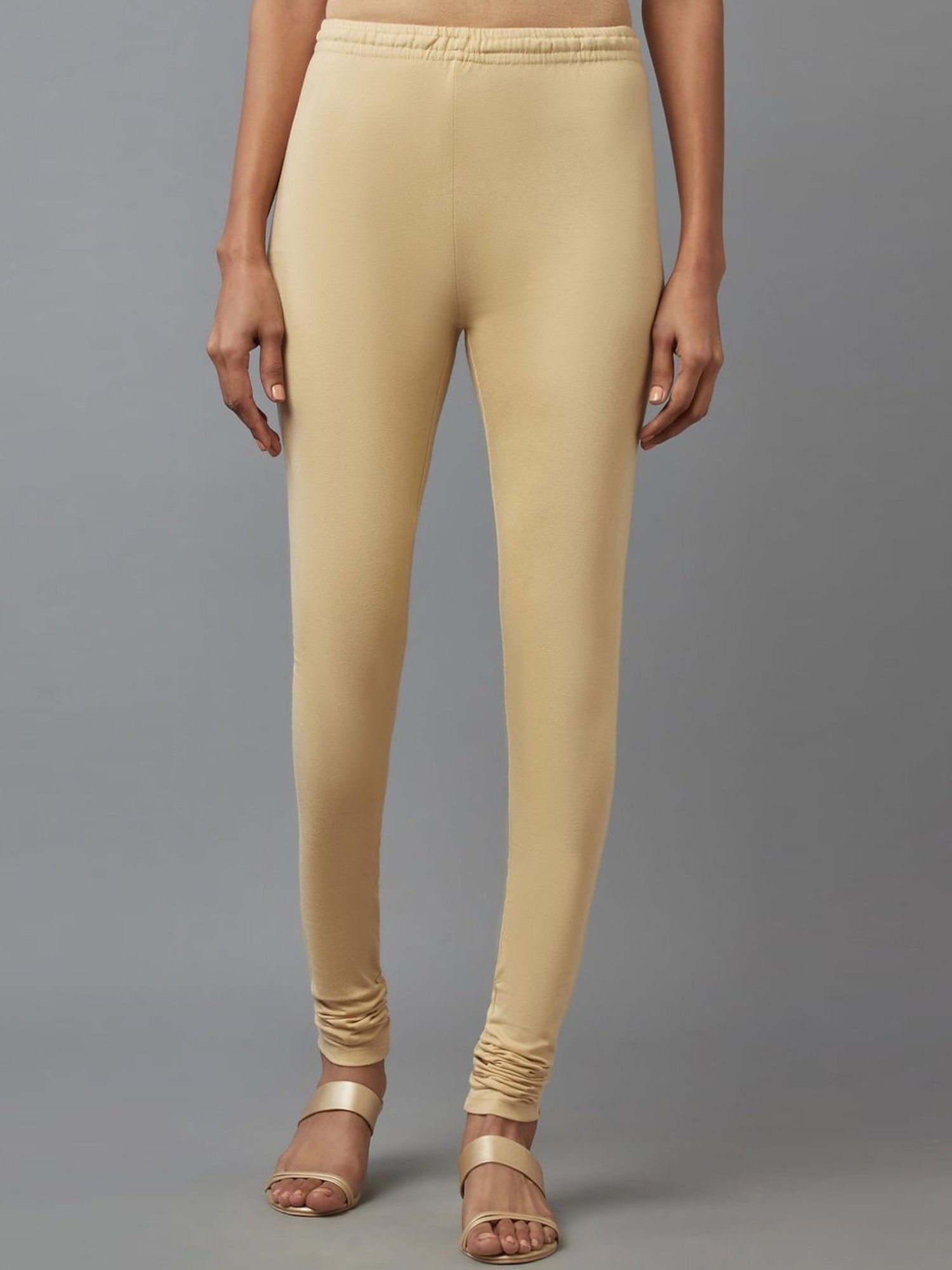 Buy W Mustard Cotton Regular Fit Leggings for Women Online @ Tata CLiQ