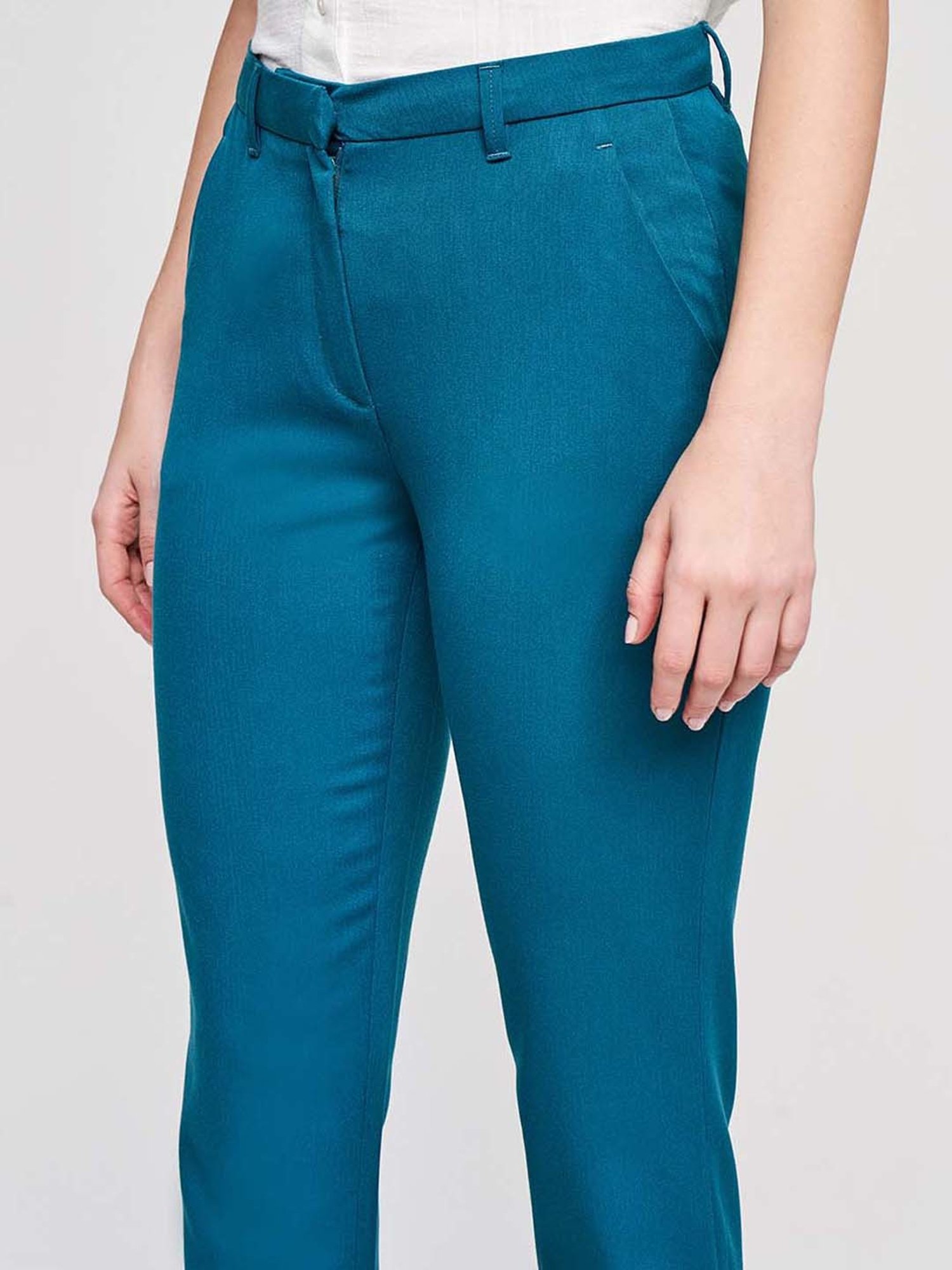 Krissy Turquoise Straight Leg Trousers | Melissa Odabash