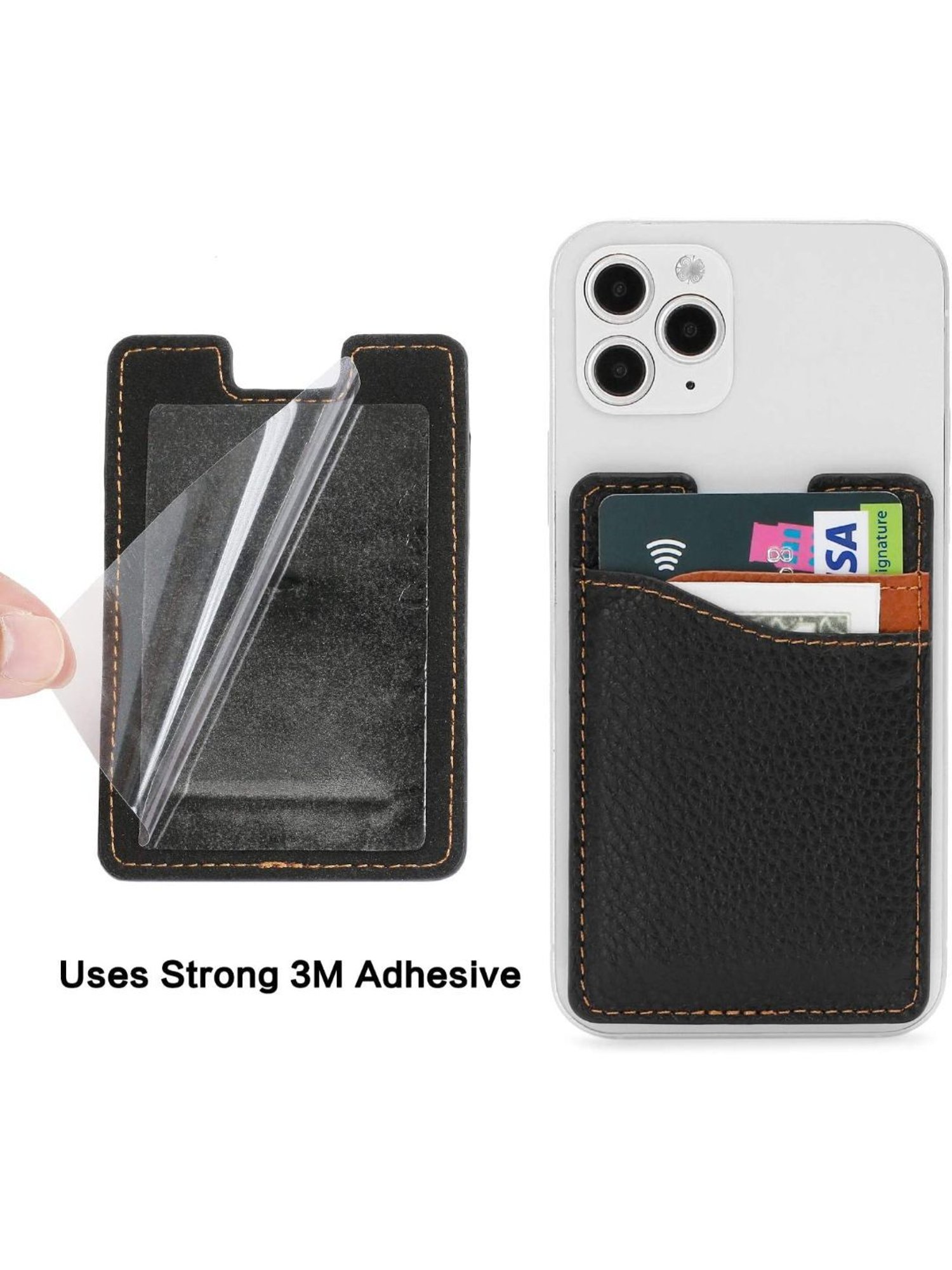 Buy ClickCase Grainy Leather Adhesive Card Case/Wallet For Xiaomi