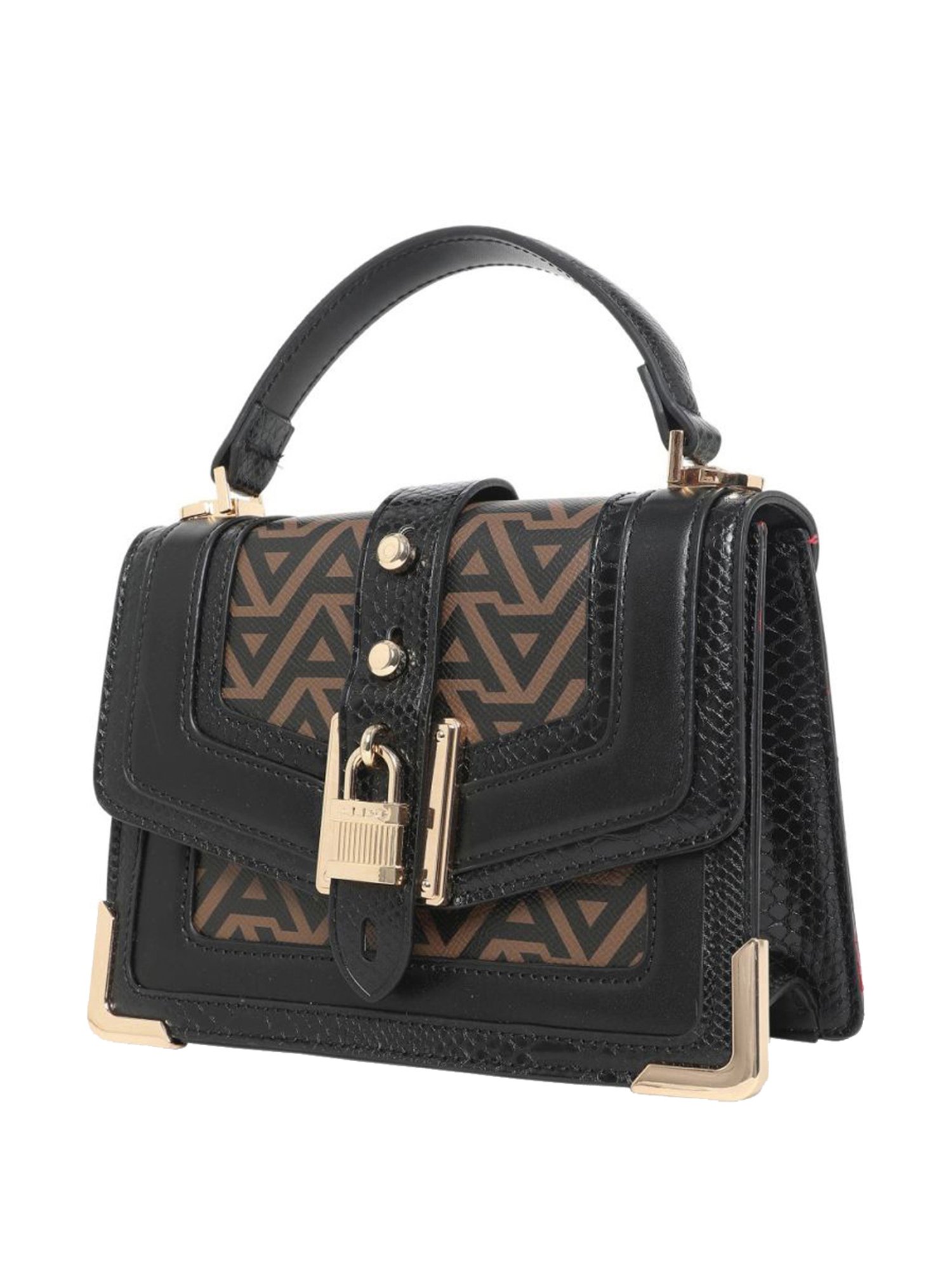 Buy Aldo Brown Multi Printed Medium Satchel Handbag Online At Best