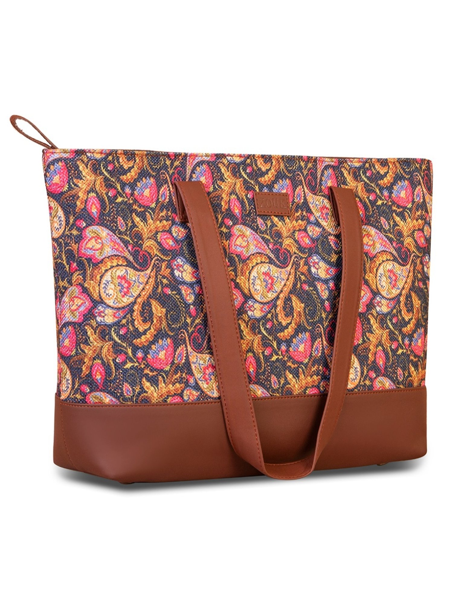 Buy Yelloe Orange Printed Large Tote Bag at Best Price @ Tata CLiQ