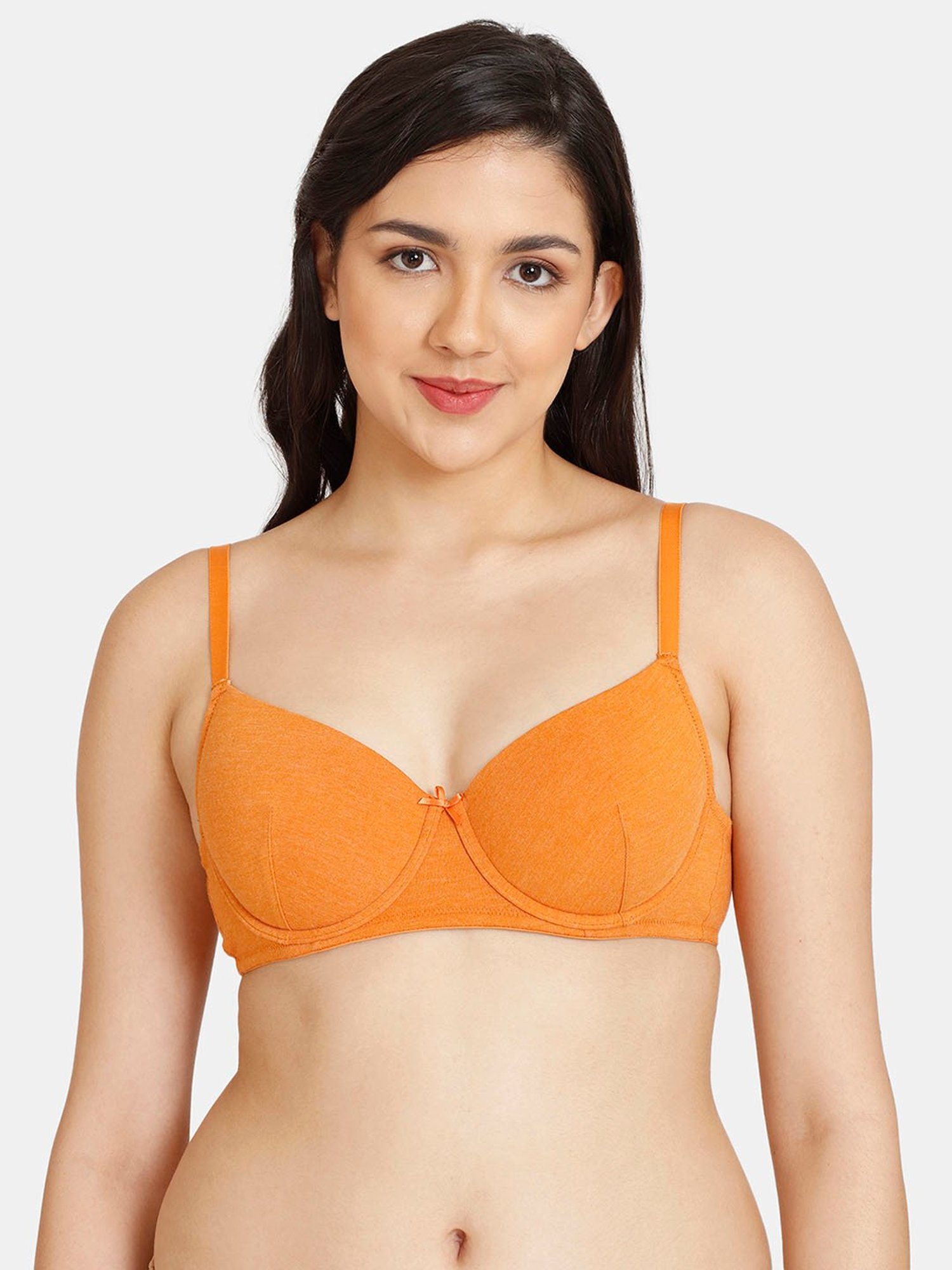 Buy Rosaline by Zivame Orange Wireless Padded T-Shirt Bra for Women Online  @ Tata CLiQ