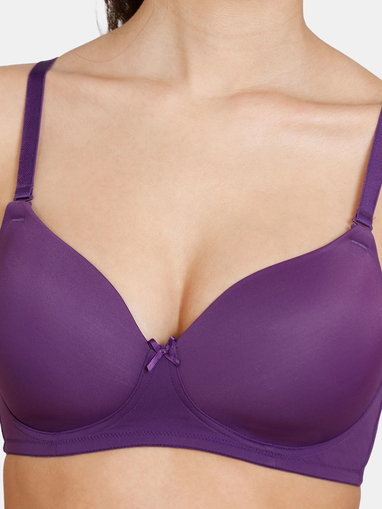 Buy Zivame Purple Wireless Padded T-Shirt Bra for Women Online @ Tata CLiQ