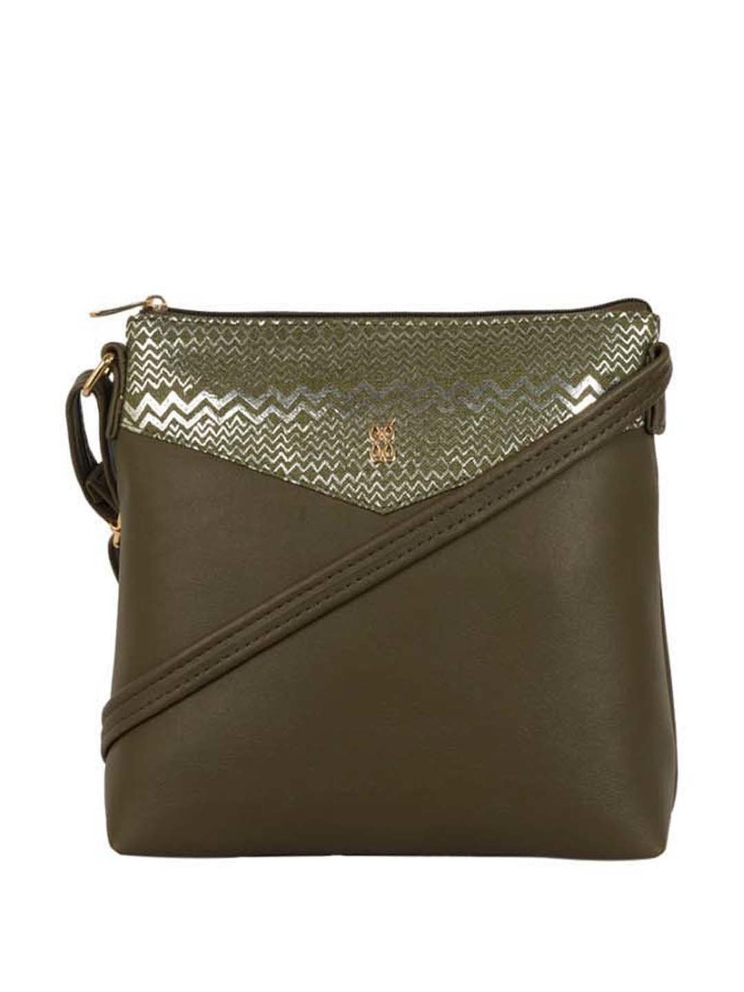 Buy Baggit Olive Solid Medium Sling Handbag Online At Best Price