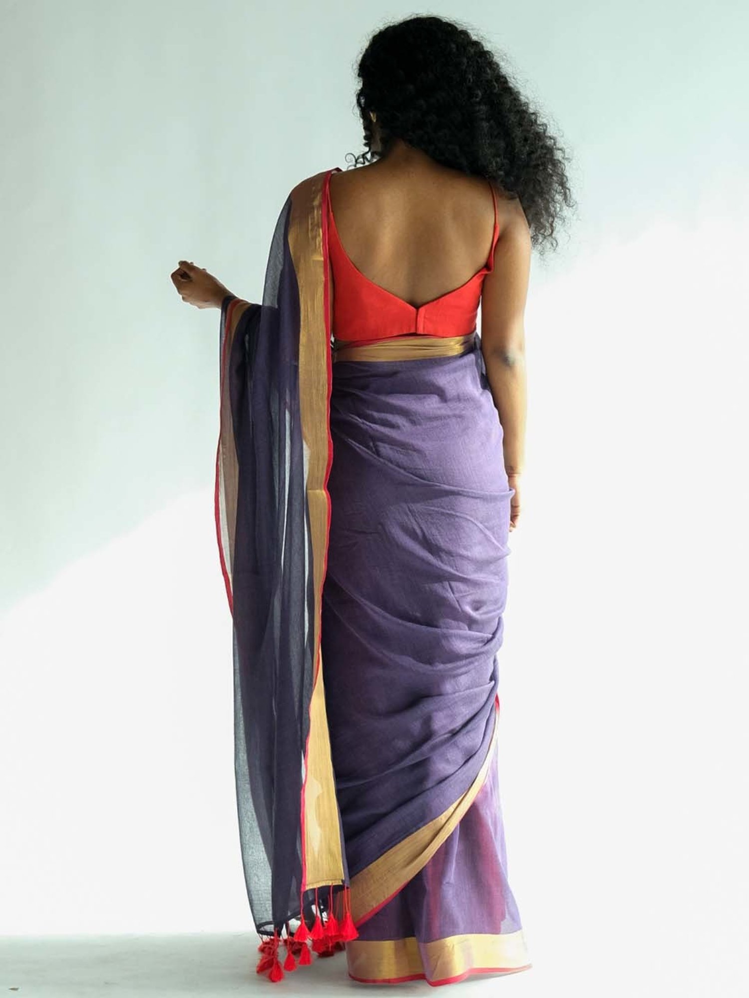 Buy Suta Purple Saree Without Blouse for Women Online @ Tata CLiQ