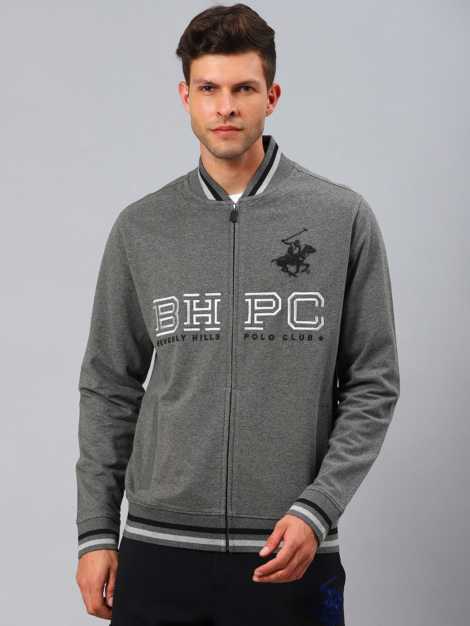 Buy Beverly Hills Polo Club Grey Full Sleeves Sweatshirt for Men s