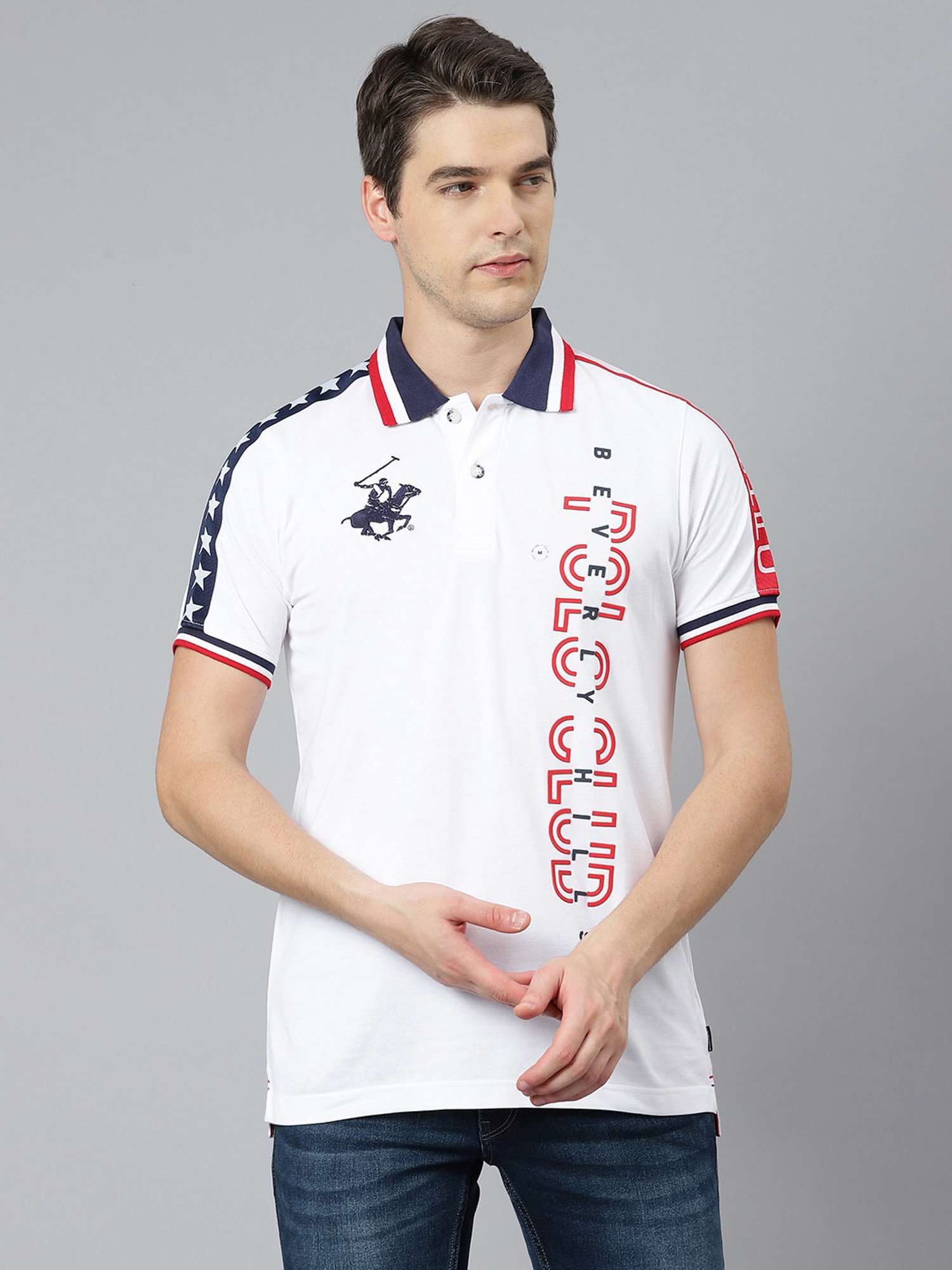ペリキュール PELLICULE lettering polo T ホワイト lettering polo T