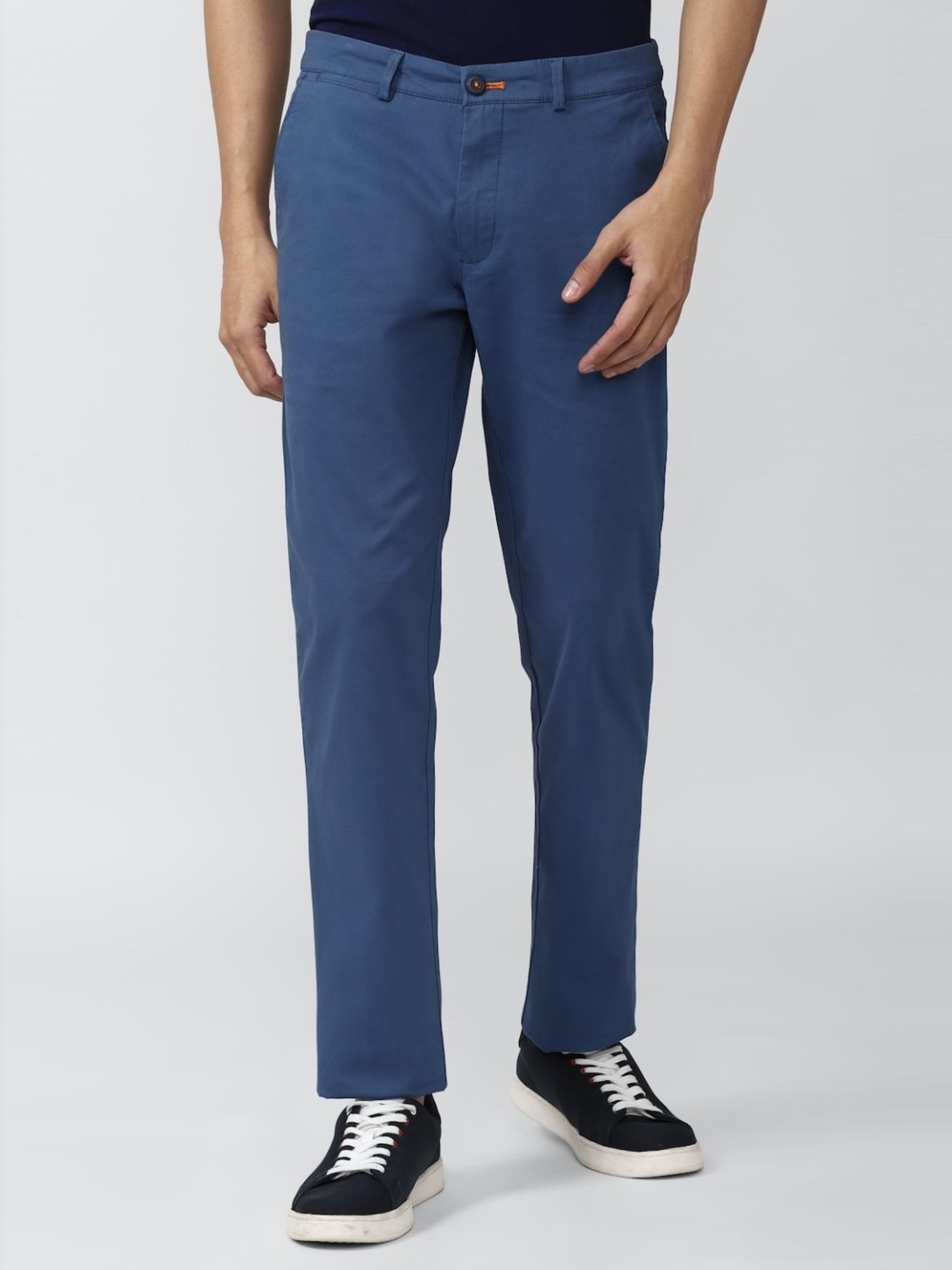 Peter England Casual Trousers  Buy Peter England Men Cream Solid Super  Slim Fit Casual Trousers Online  Nykaa Fashion