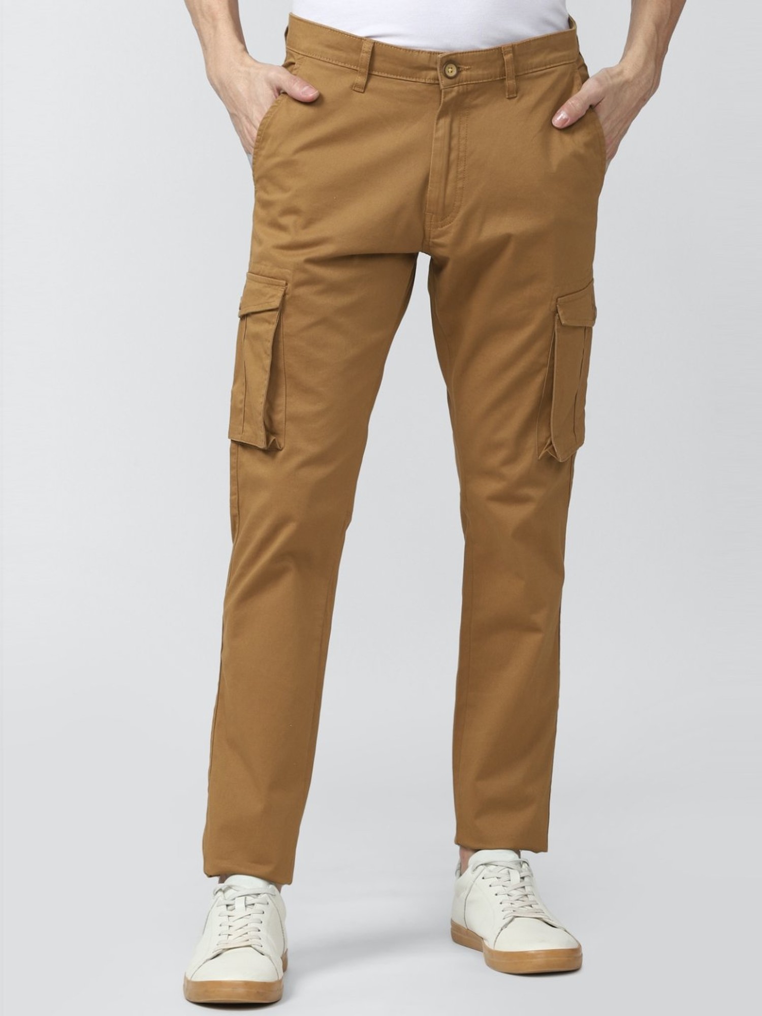 Peter England Jeans Jeans Casual Trousers  Buy Peter England Jeans Solid  Khaki Casual Trousers Online  Nykaa Fashion