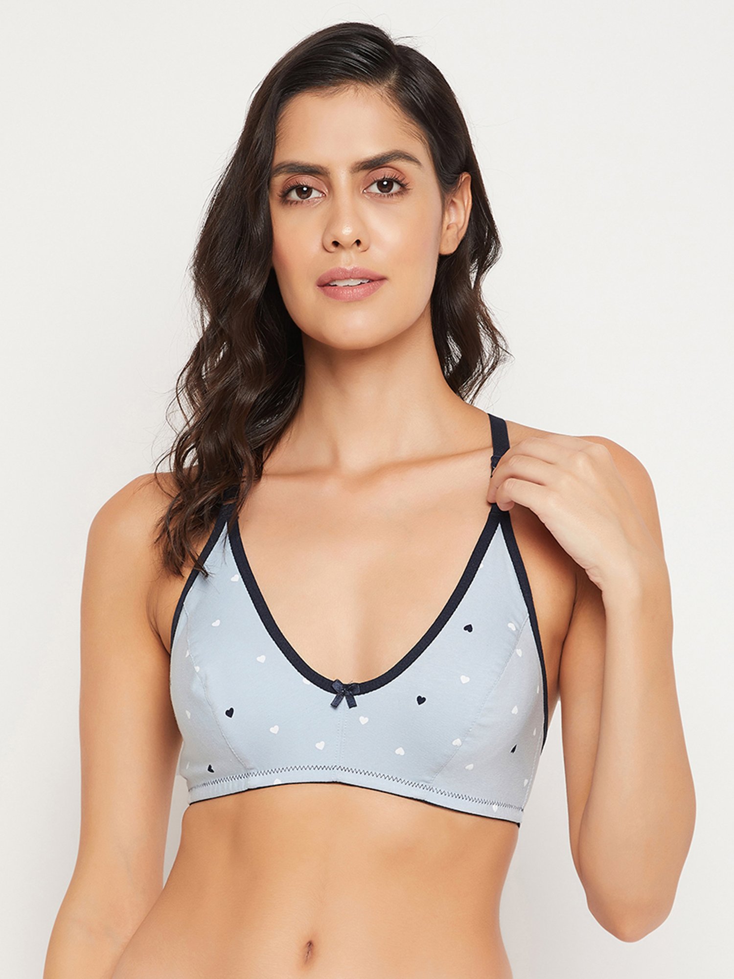 Buy Clovia Light Blue Printed Full Coverage Racerback T-Shirt Bra for  Women's Online @ Tata CLiQ