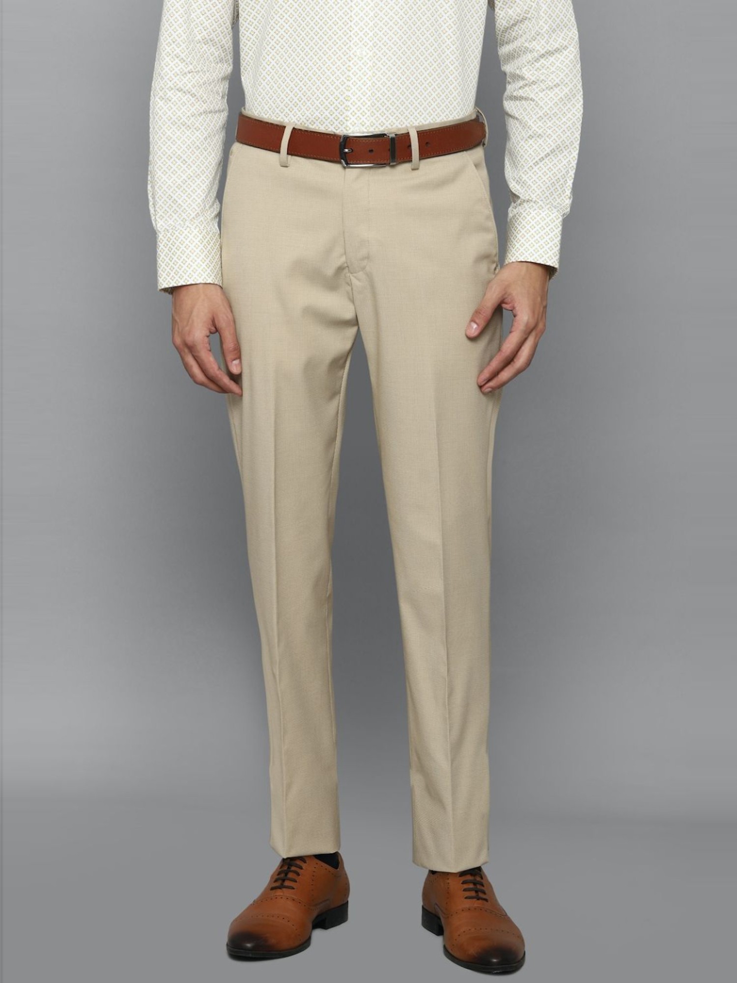 Buy Beige Formal Trousers For Men Online  Best Prices in India  Uniform  Bucket  UNIFORM BUCKET
