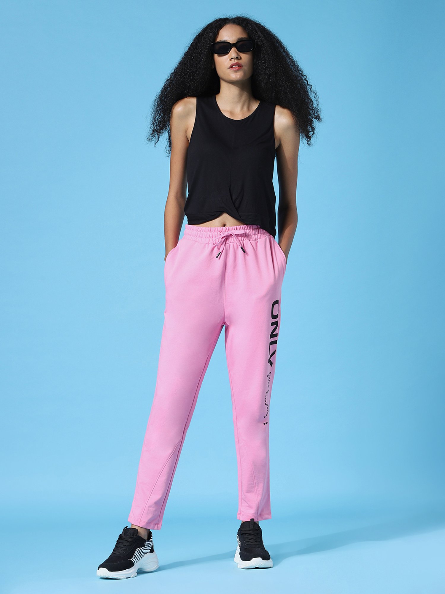 Buy Only Pink Printed Sweat Pants for Women's Online @ Tata CLiQ