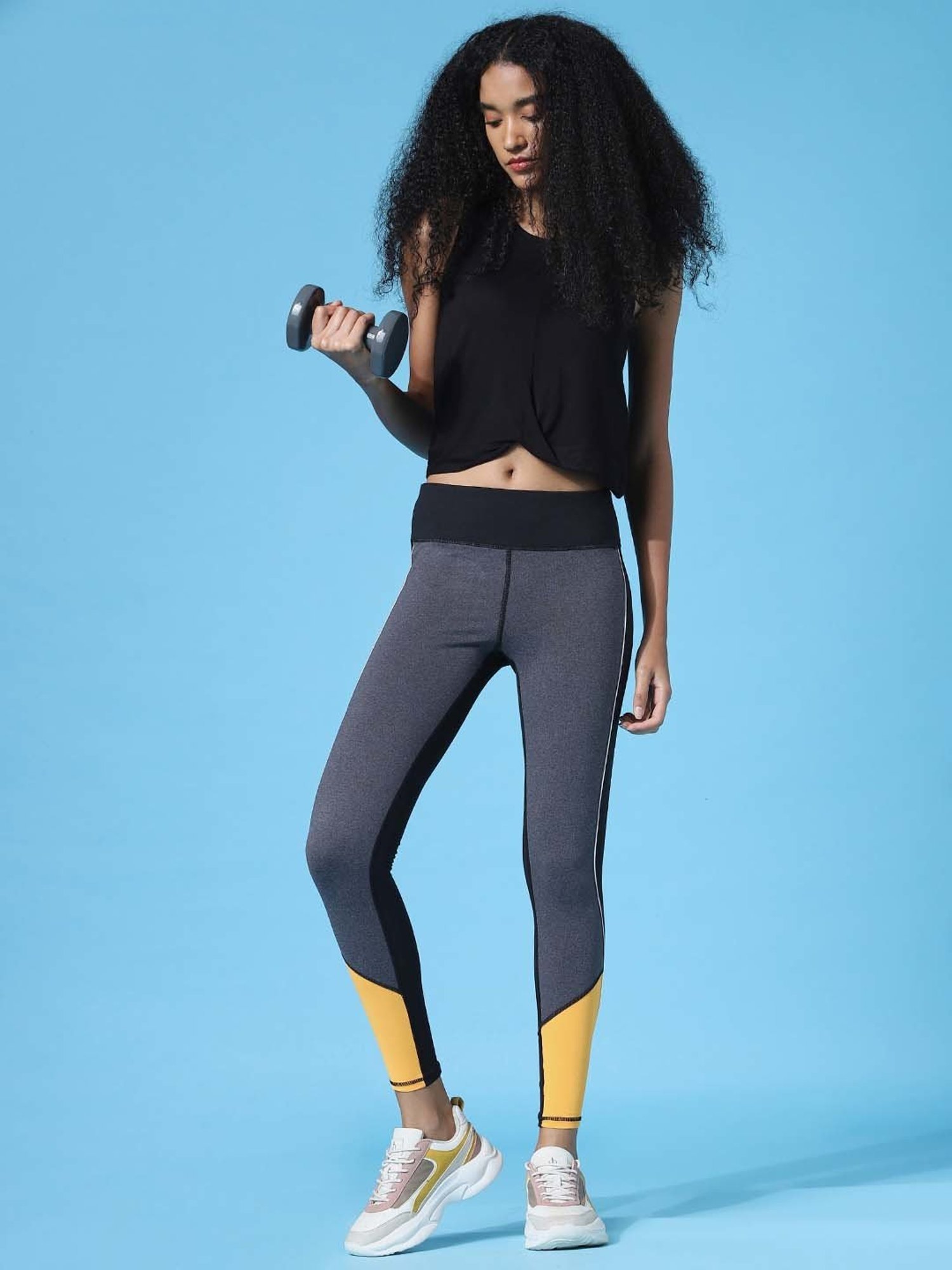 Buy Only Green Color-Block High Rise Tights for Women's Online @ Tata CLiQ