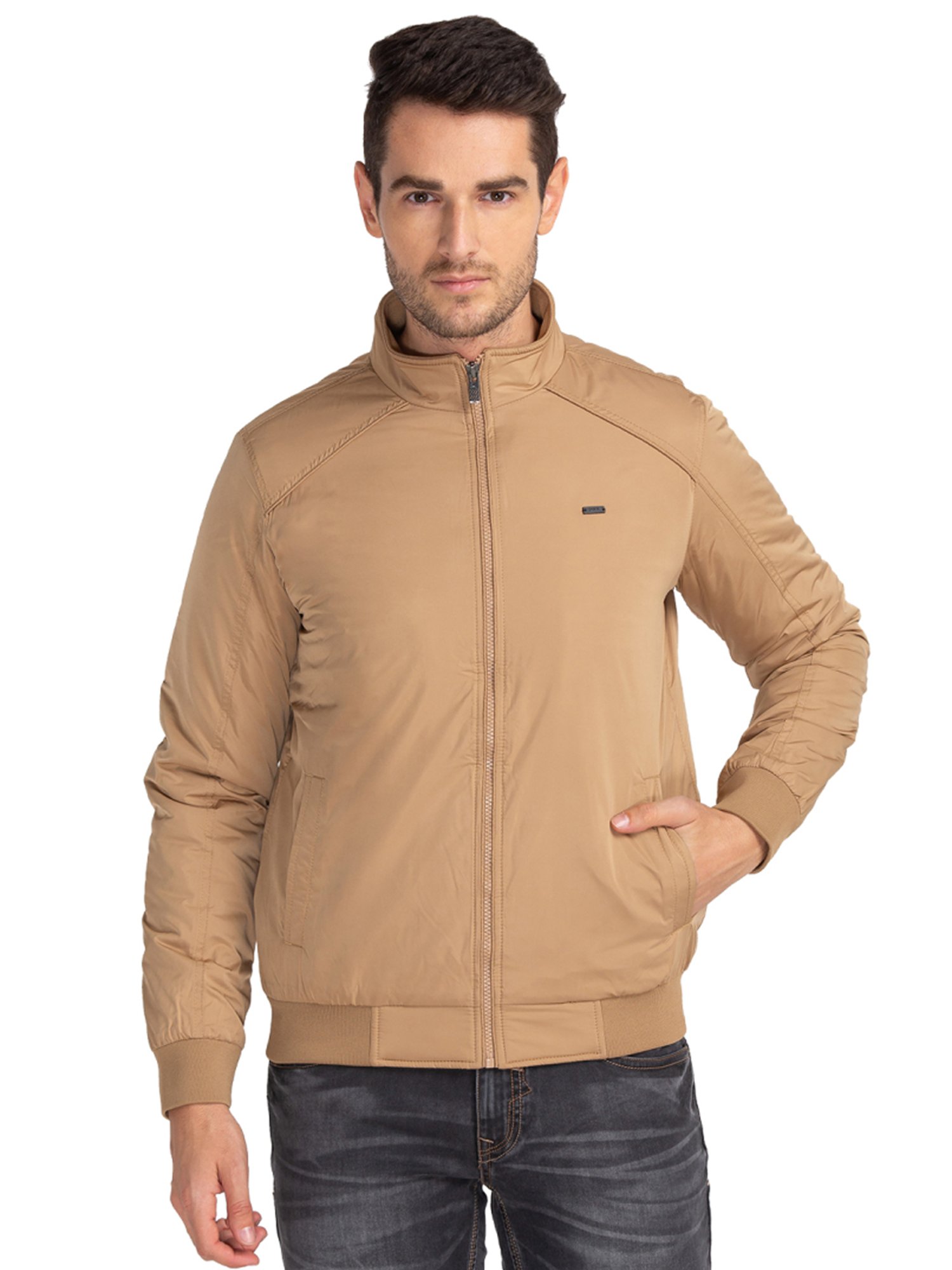 Buy Columbia Charcoal Full Sleeves Nylon Hooded Jacket for Men's Online @ Tata  CLiQ