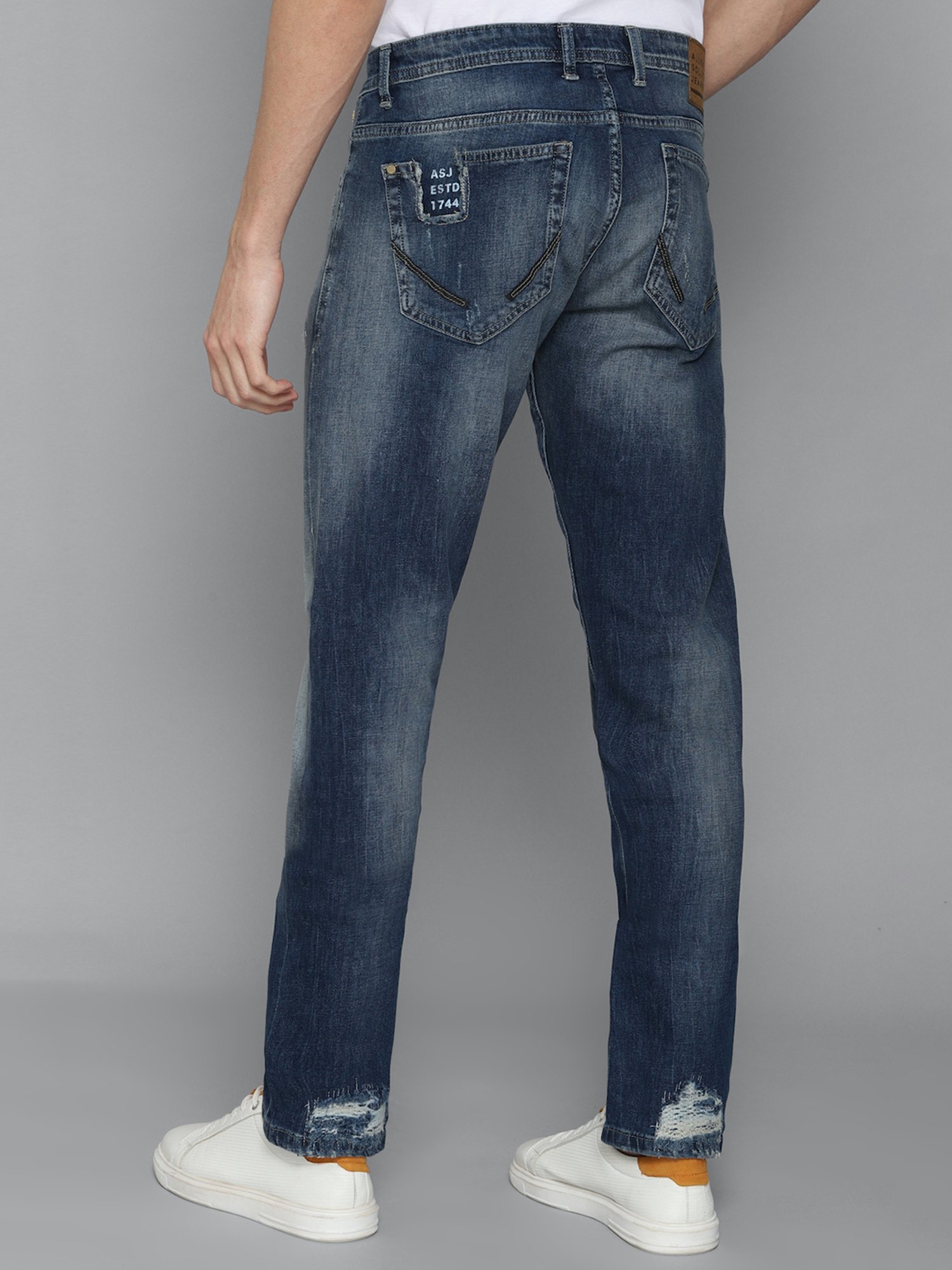 Buy Allen Solly Jeans Blue Cotton Slim Fit Jeans for Mens Online @ Tata CLiQ