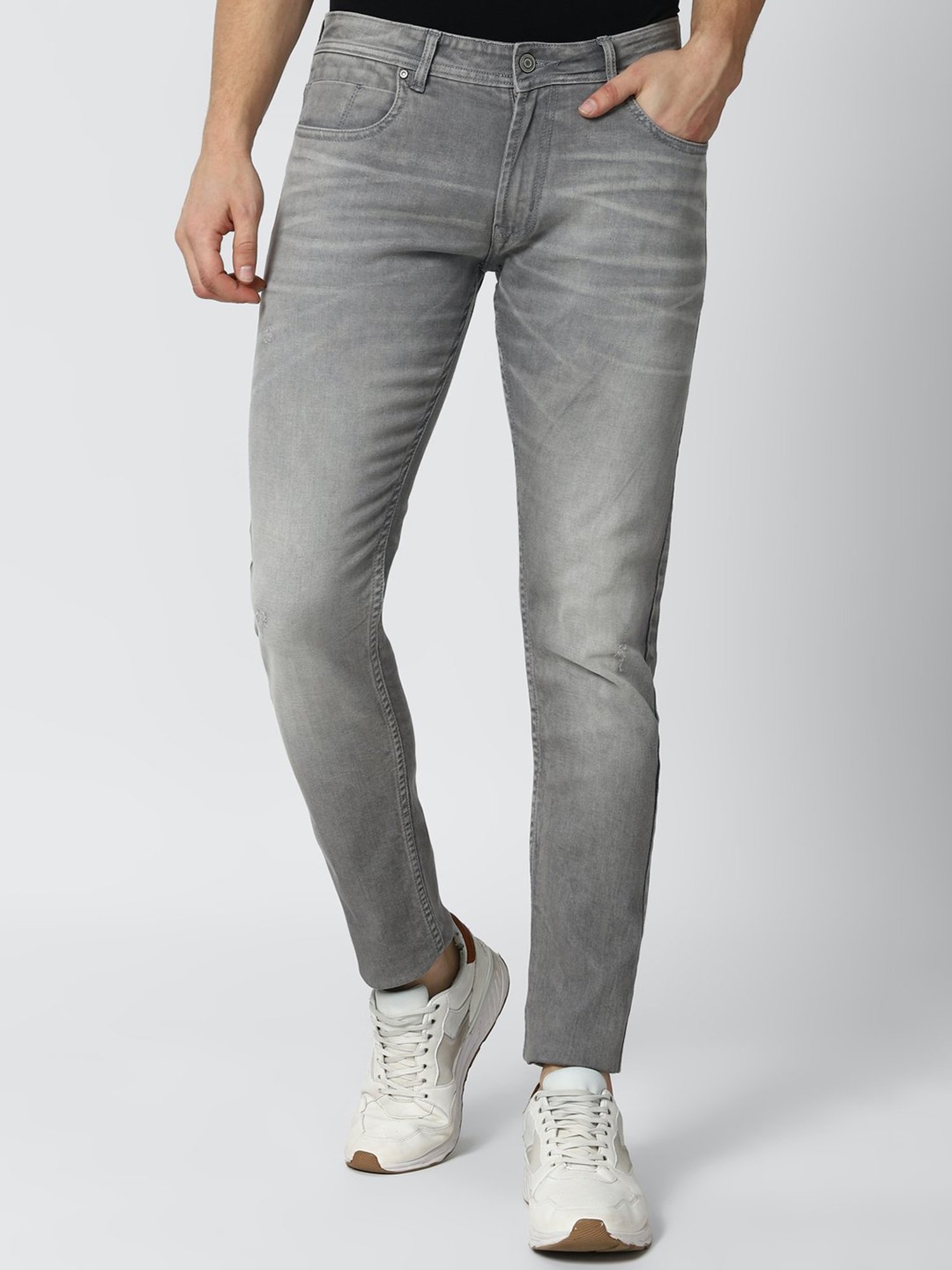 People by Pantaloons Grey Slim Fit Jeans