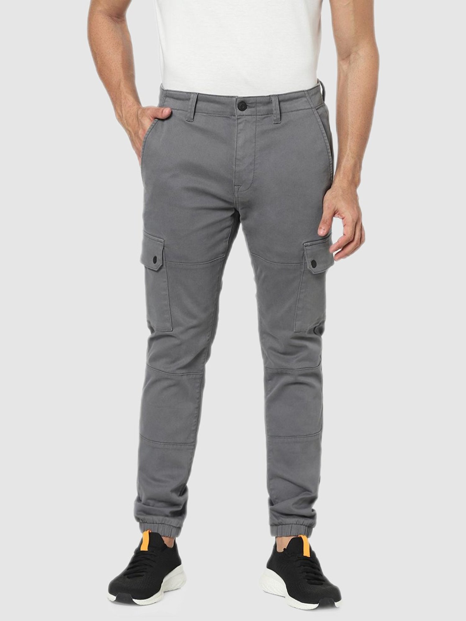 Buy CELIO Blue Solid Linen Straight Fit Men's Trousers | Shoppers Stop