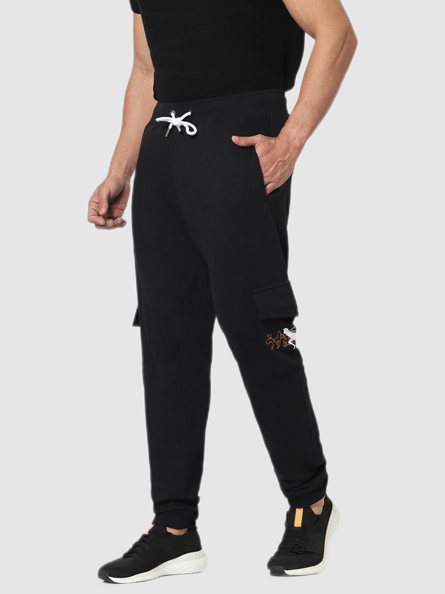 Solid Straight Fit Jogger Pants