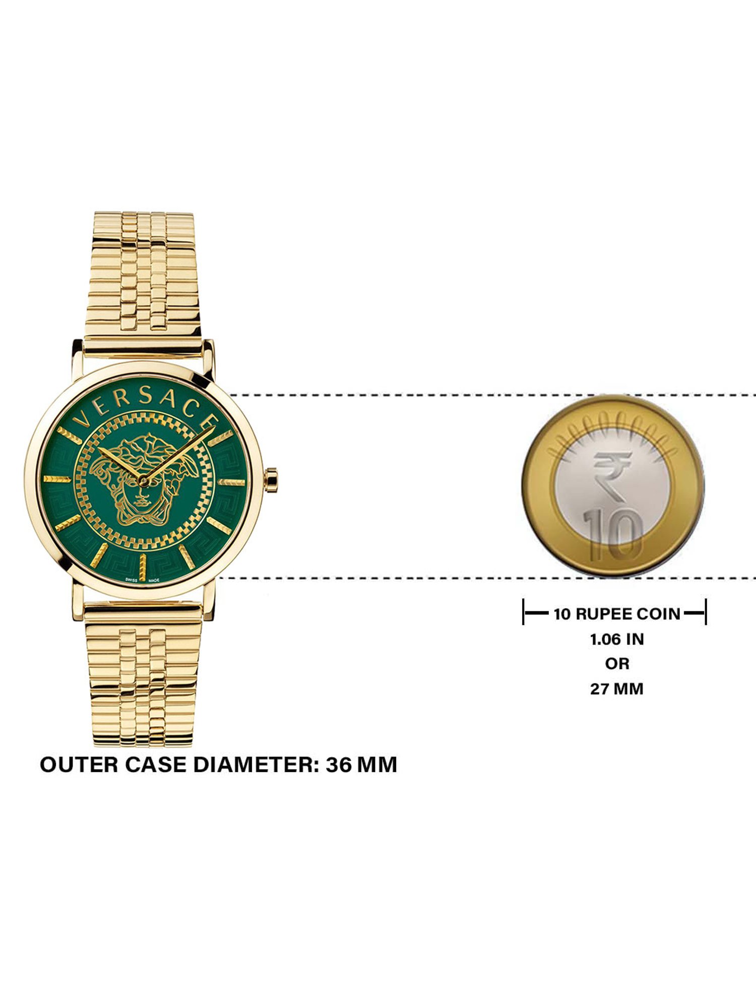 Buy Versace VEK400921 Essential 36 Watch for Women Online @ Tata CLiQ Luxury