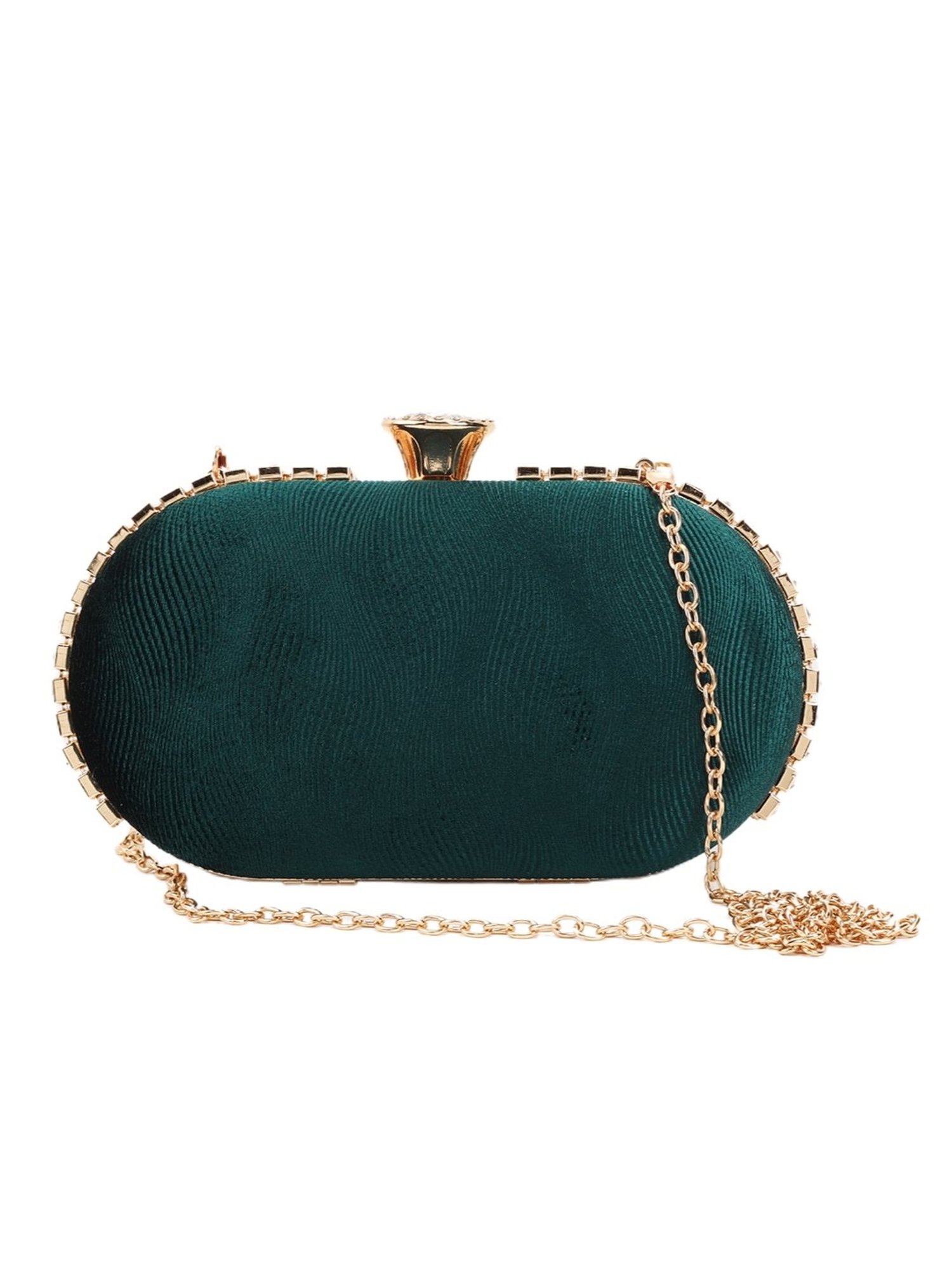Clutch bag PU Leather Gorgeous Ladies Dark Green Purse at Rs 420 in New  Delhi
