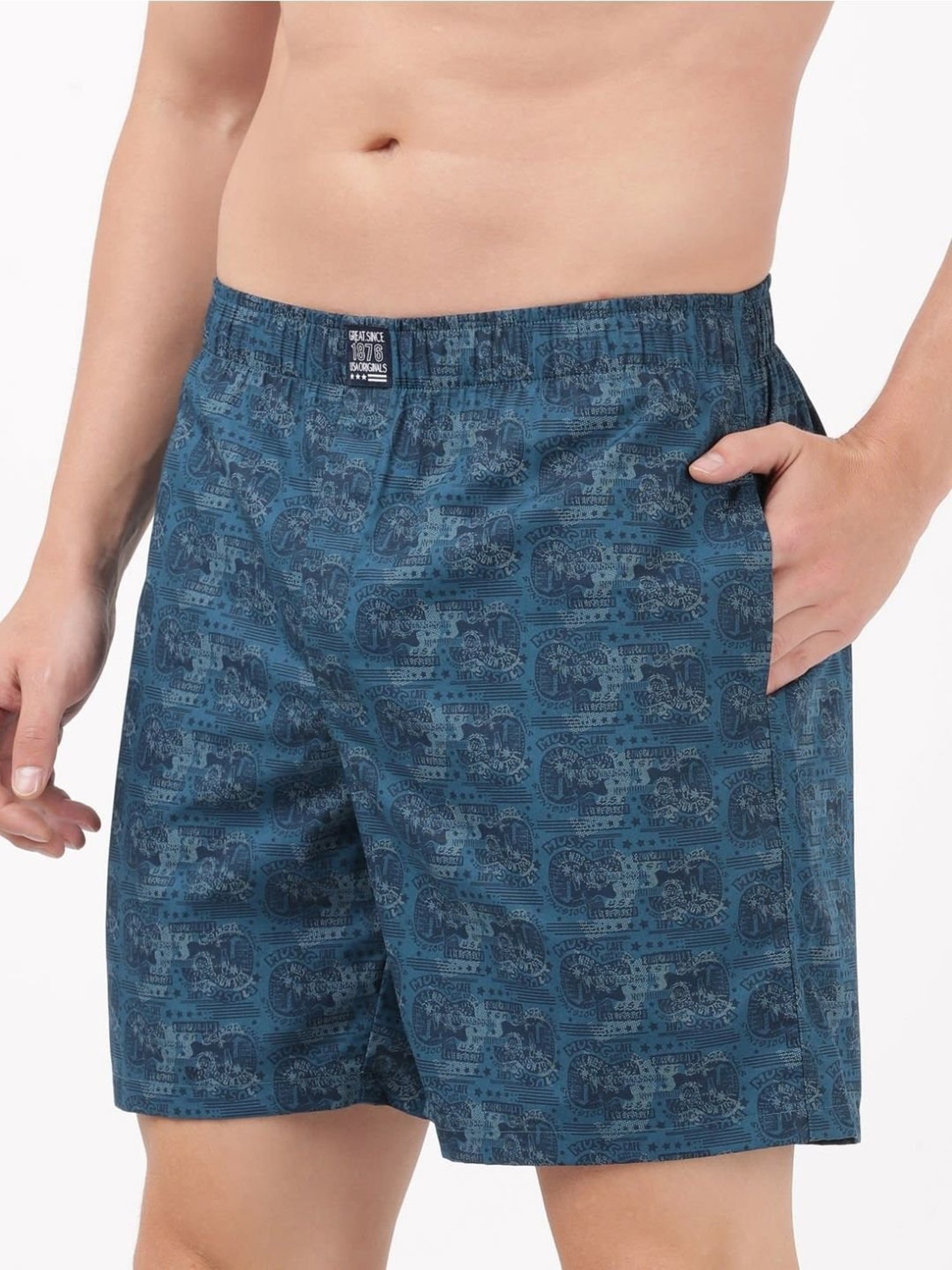 Buy Jockey Multi Cotton Comfort Fit Printed Boxers for Mens Online @ Tata  CLiQ
