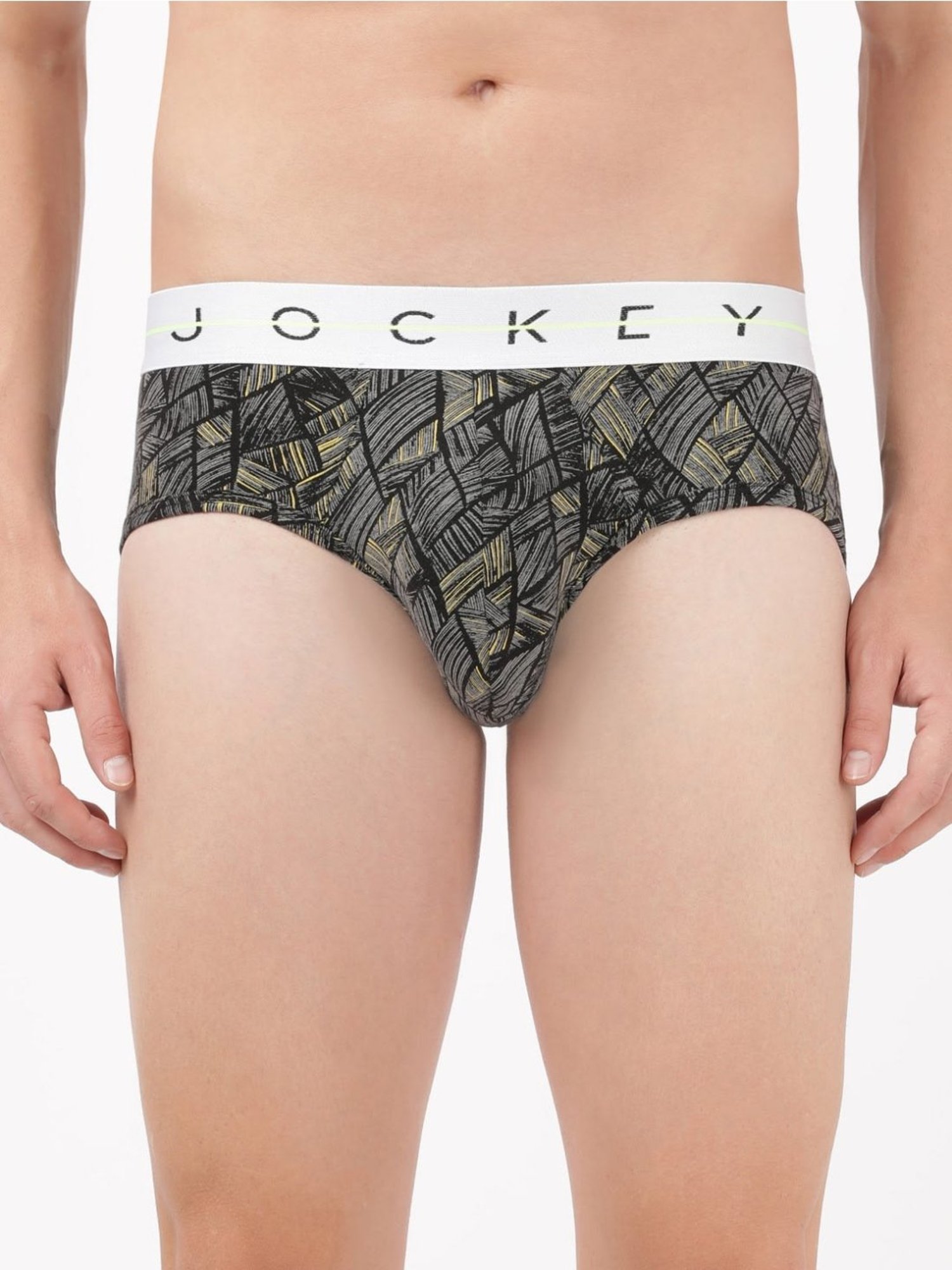 Buy Jockey Grey Comfort Fit Printed Briefs for Mens Online @ Tata CLiQ