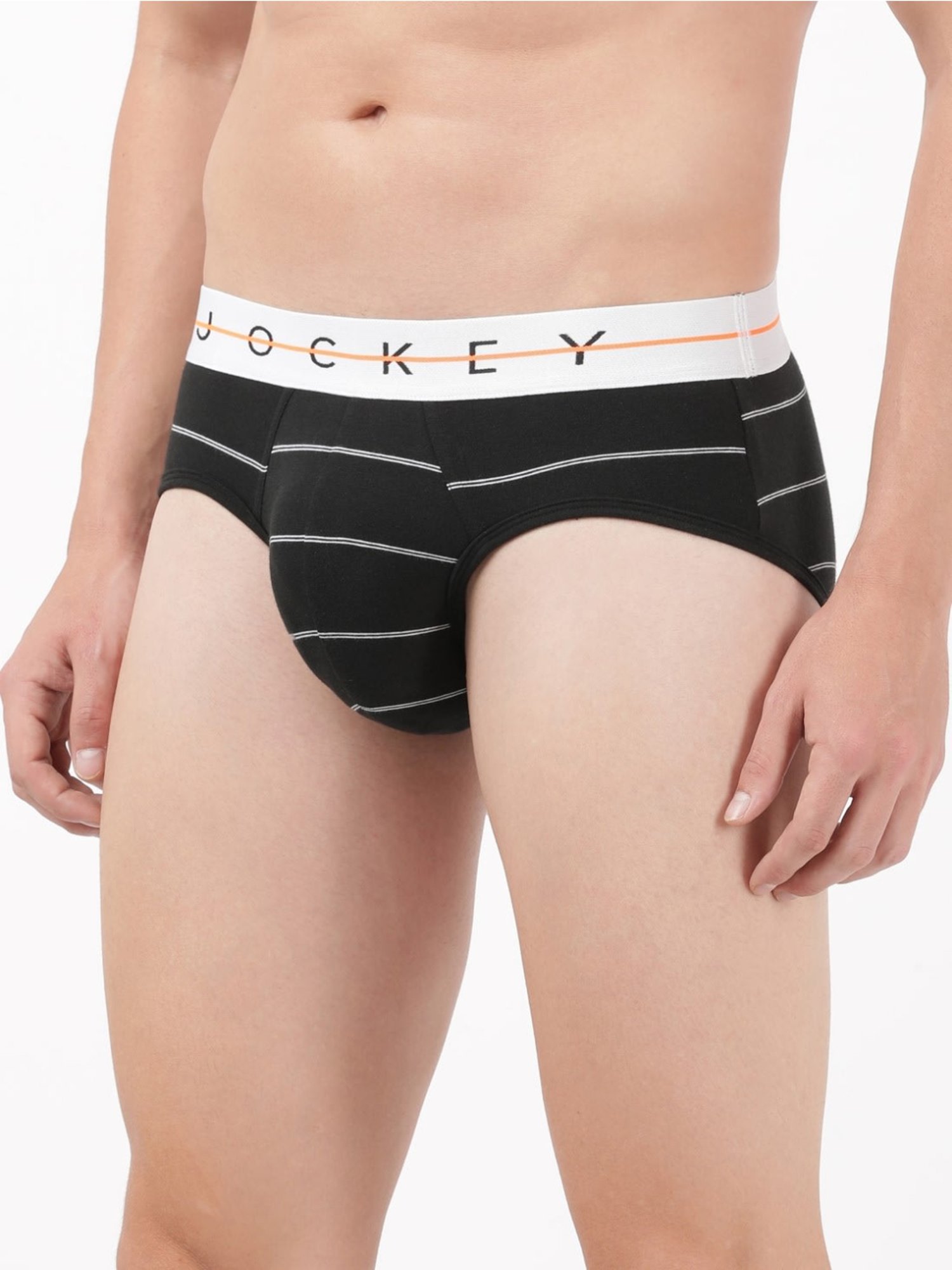 Buy Jockey Black Comfort Fit Striped Briefs for Mens Online @ Tata CLiQ
