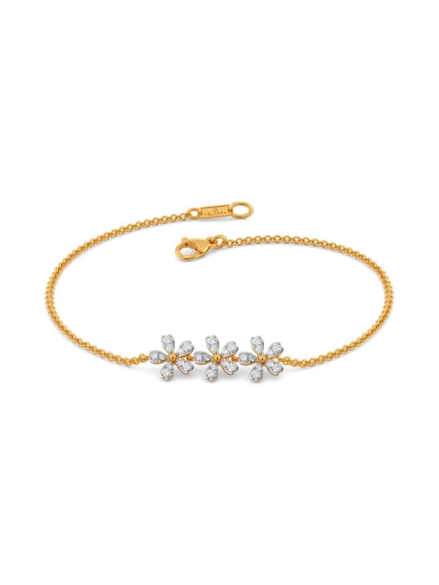Melorra 18k Gold & Diamond Monogram Maven Bracelet for Women