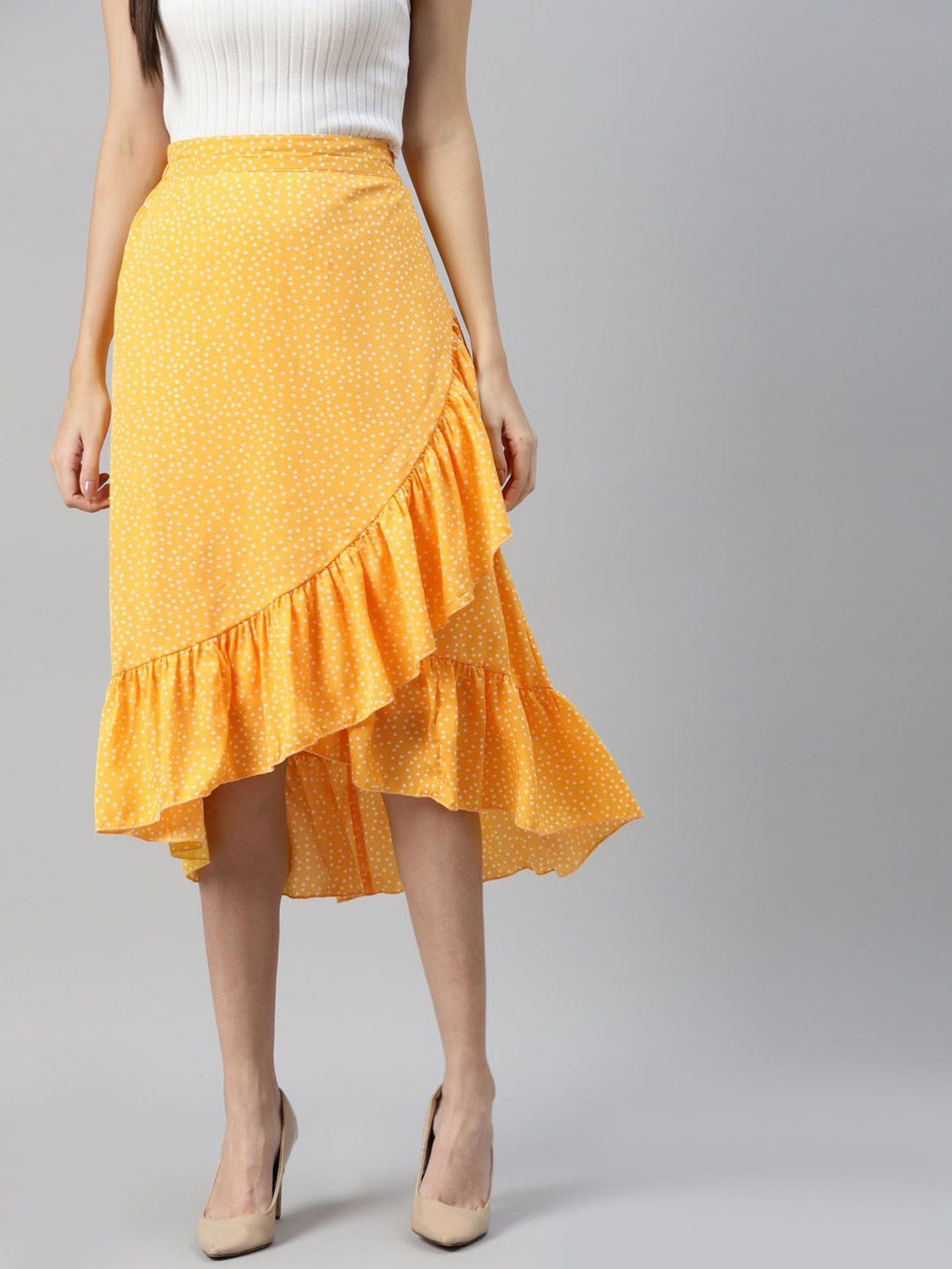 Aggregate more than 73 yellow midi skirt latest