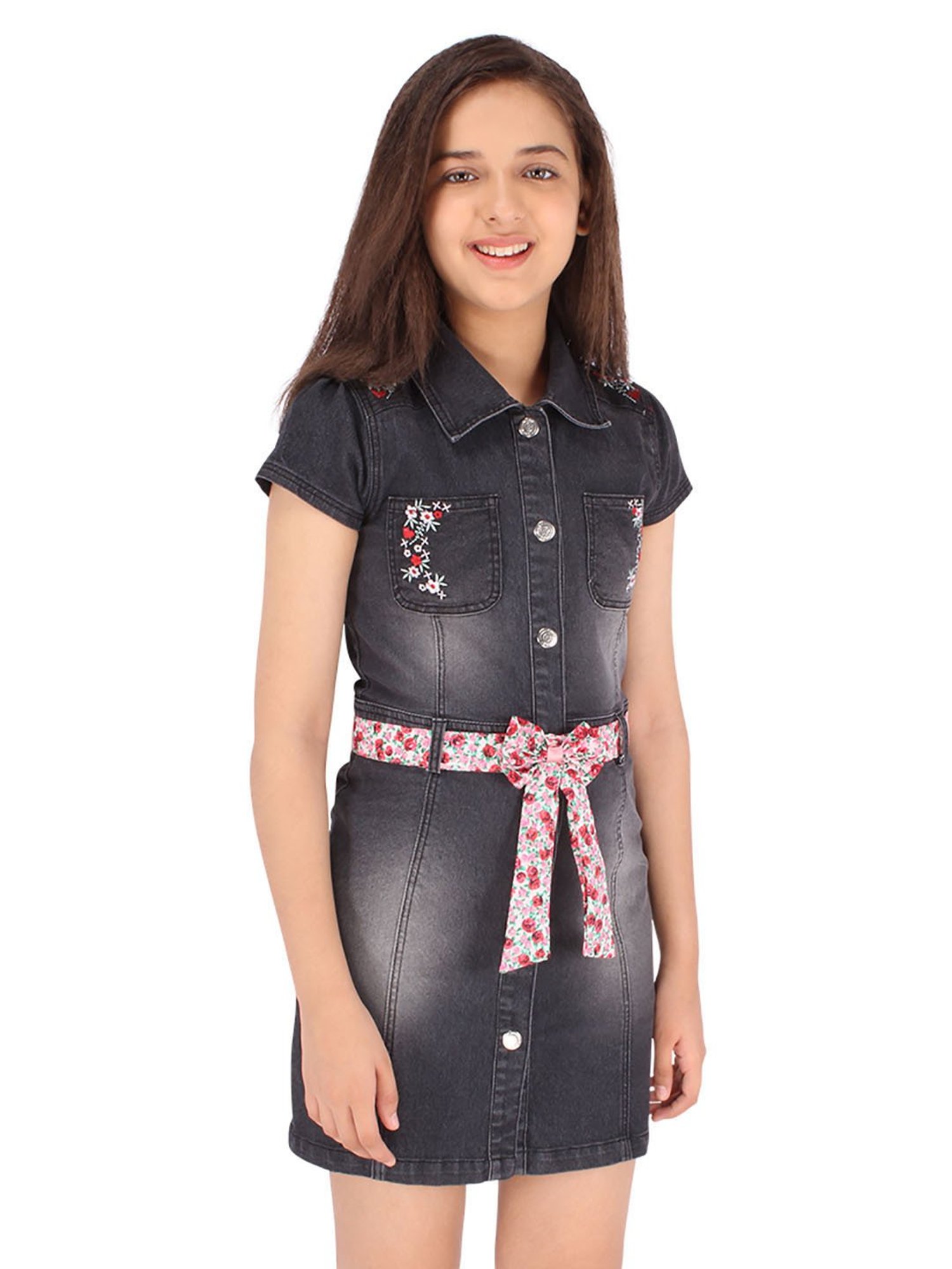 Ralph Lauren Girls' Denim Shirt Dress with Belt - Little Kid, Big Kid |  Bloomingdale's