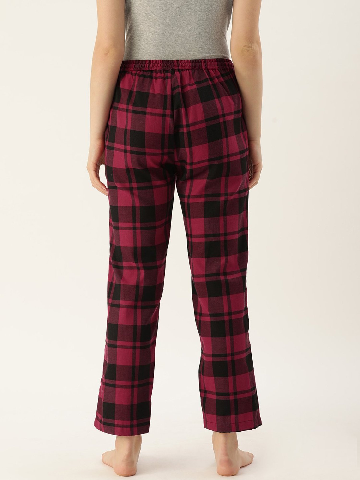 Buy Mystere Paris Red & Black Checks Pyjamas for Women Online @ Tata CLiQ