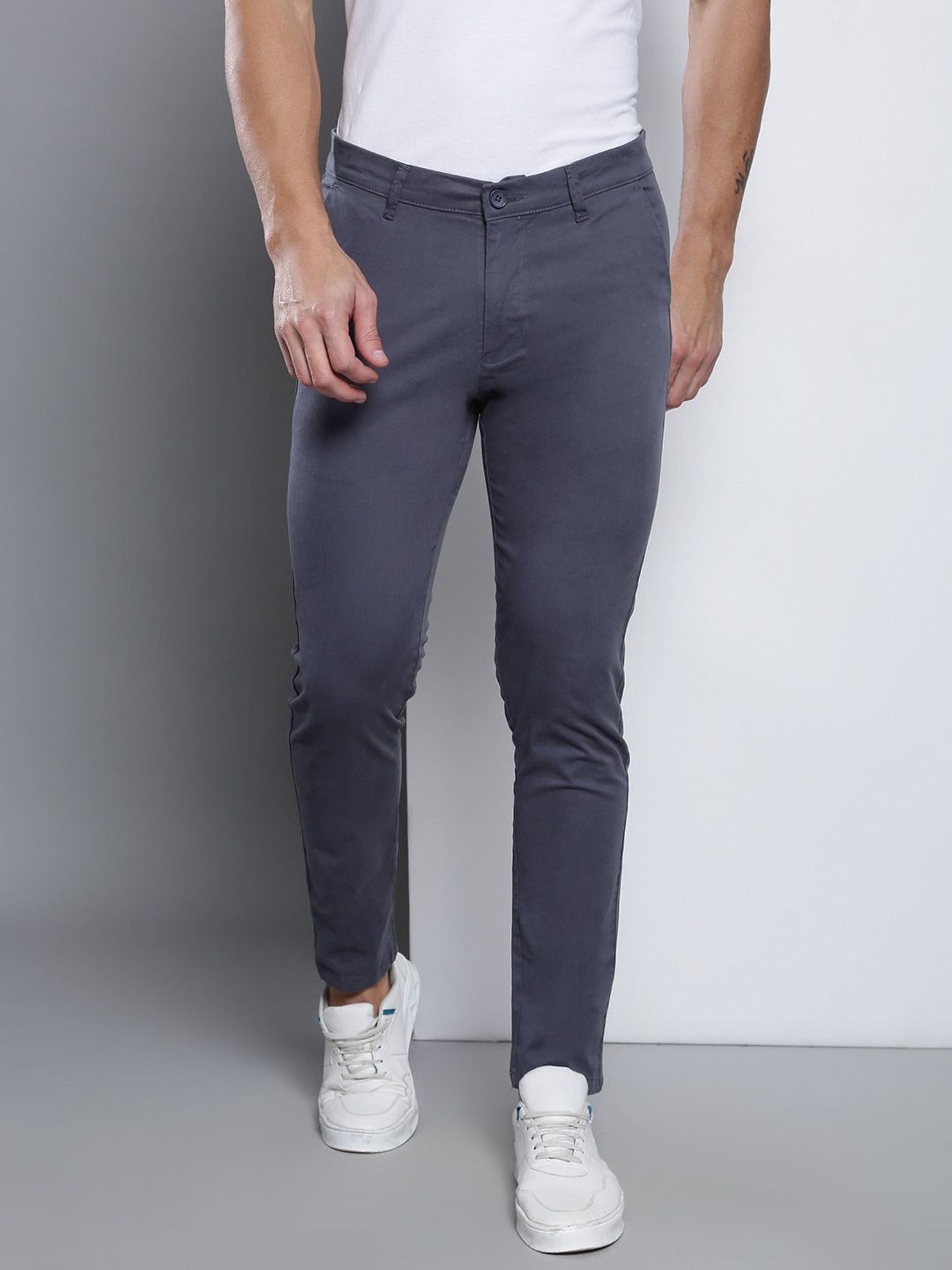 Monte Carlo Casual Trousers  Buy Monte Carlo Mens Steel Grey Plain Steel  Grey Trouser Online  Nykaa Fashion