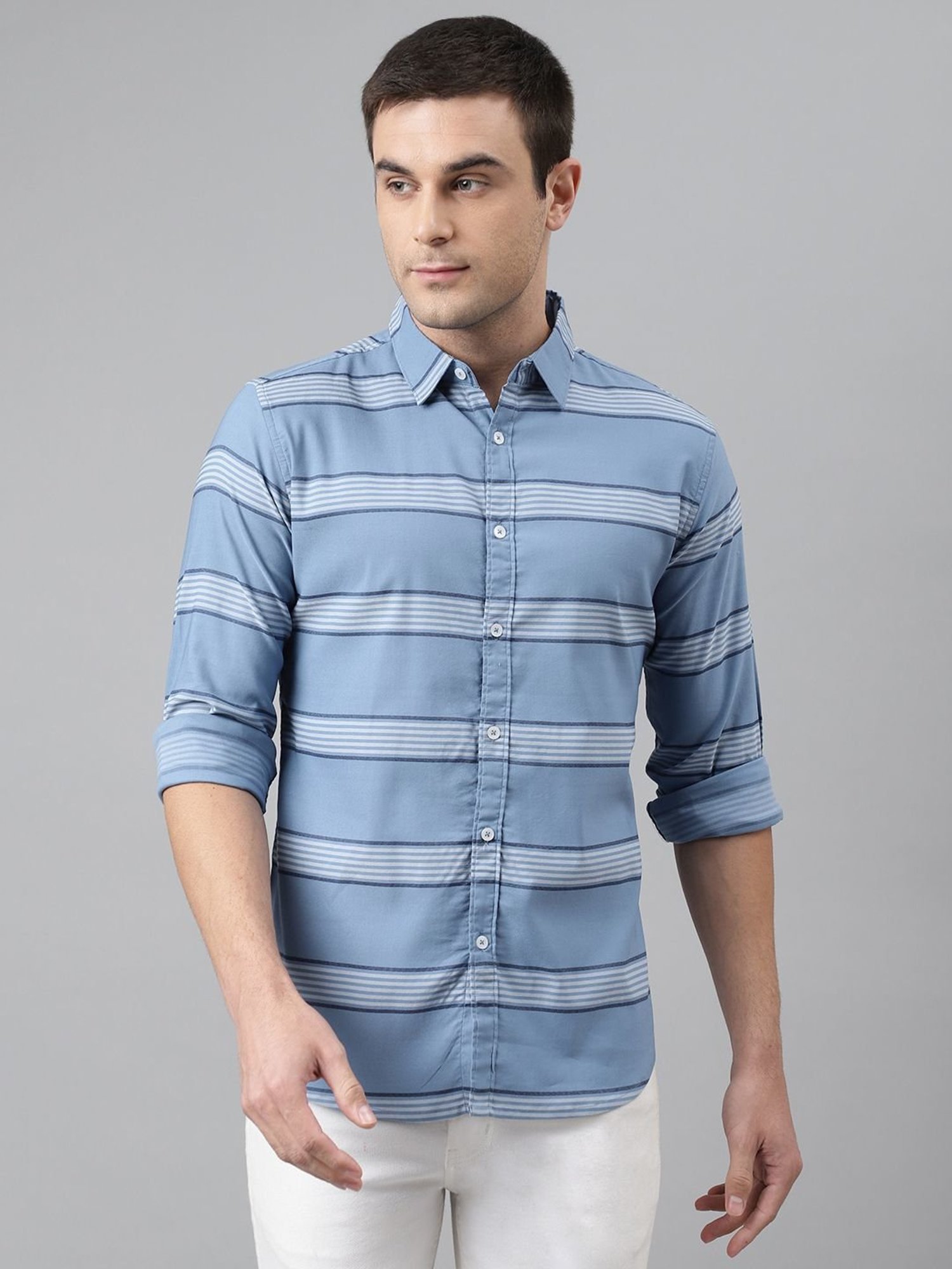 Buy Blue Shirts for Men by DENNISLINGO PREMIUM ATTIRE Online