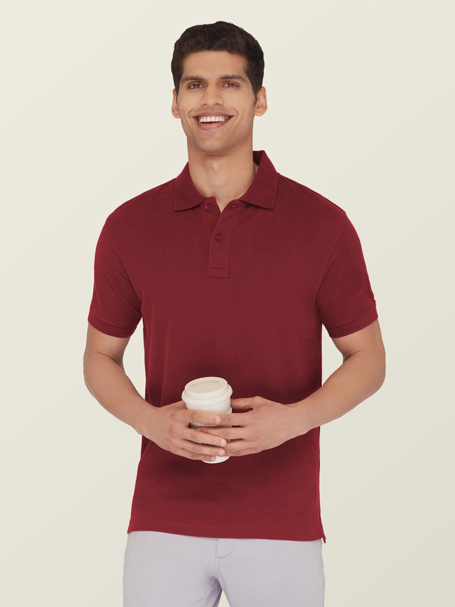 まろん1003 Buy XYXX Maroon Polo T-Shirt for Men's Online @ Tata CLiQ