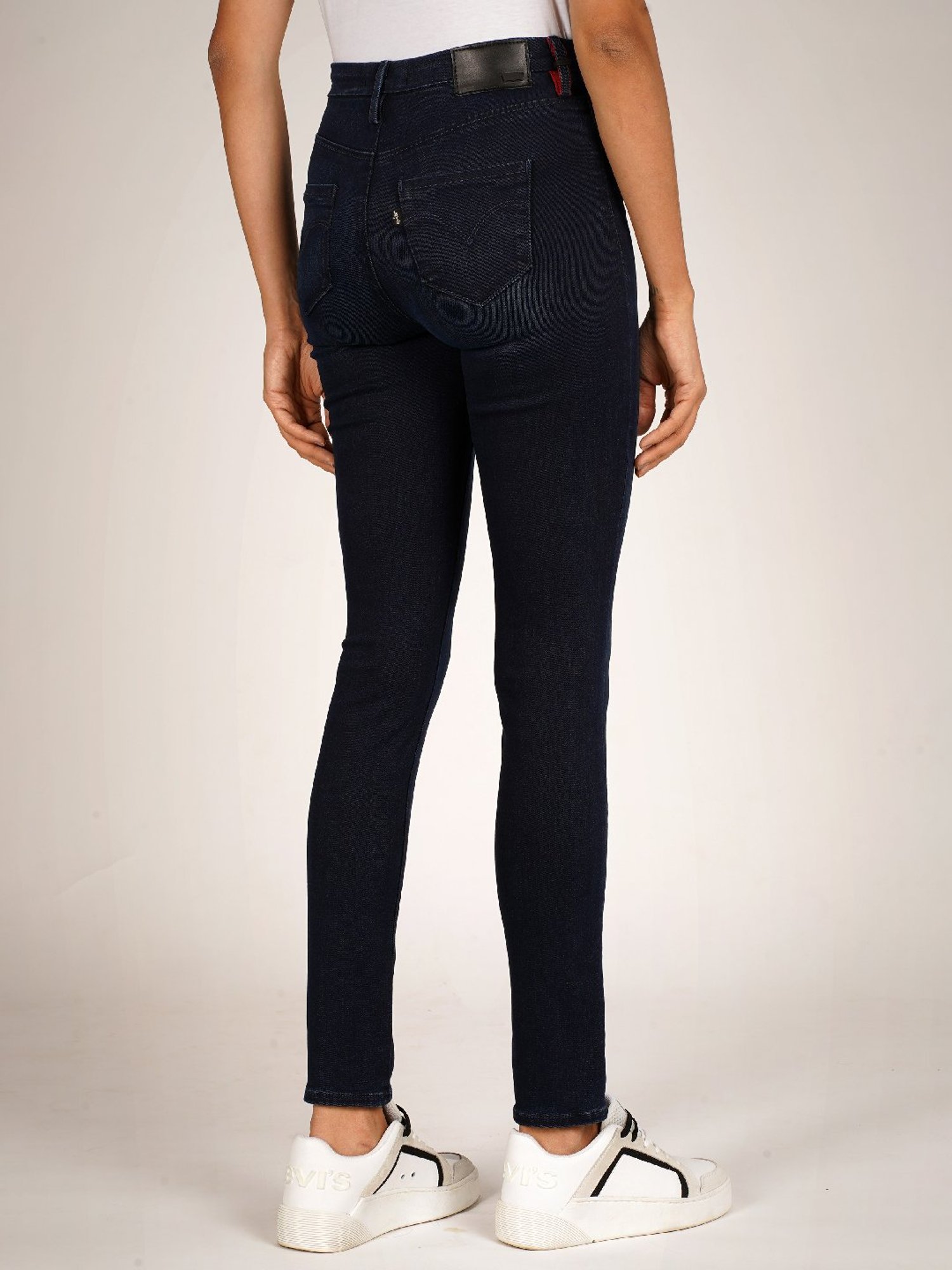 Angelfab Dark Blue Cotton Skinny Fit High Rise Jeans