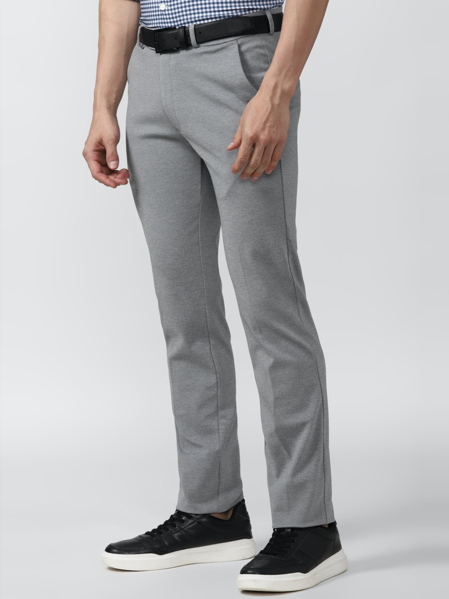 PETER ENGLAND Slim Fit Men Grey Trousers - Price History