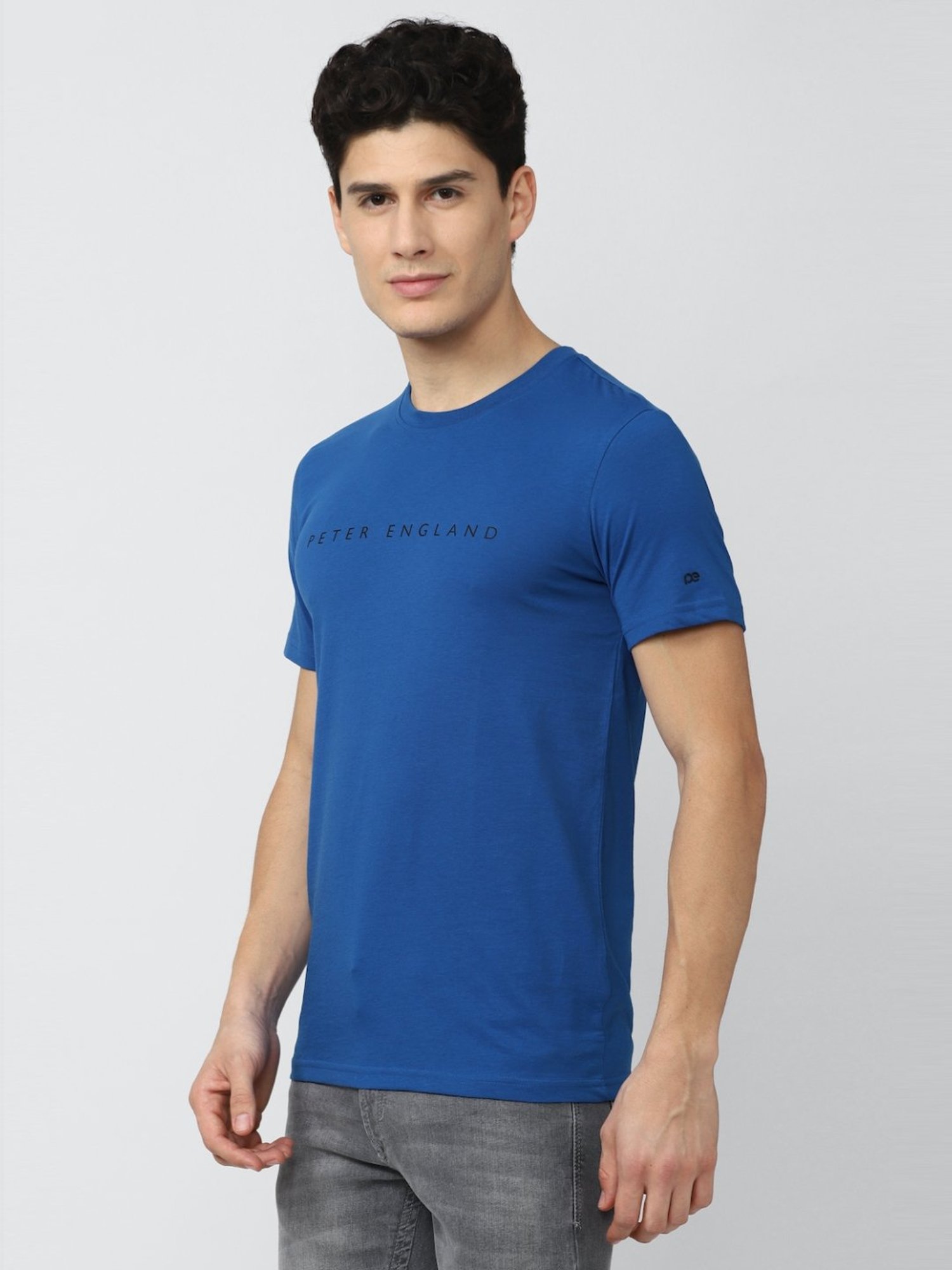 Buy Men Navy Super Slim Fit Textured Full Sleeves Casual Shirt Online -  443569 | Peter England