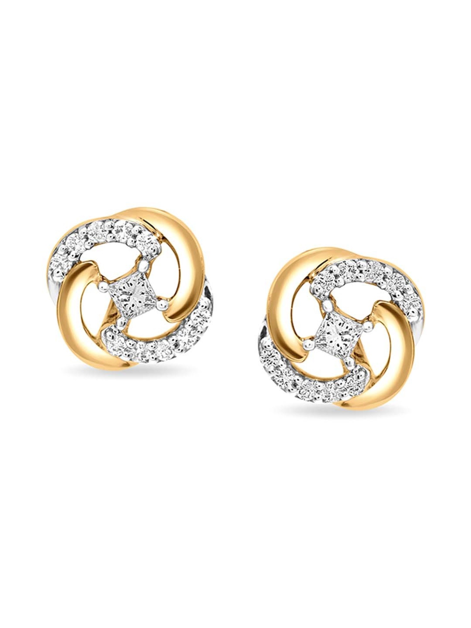 Mia by Tanishq Twinkle Bells Gold & Diamond Drop Earrings : Amazon.in:  Fashion