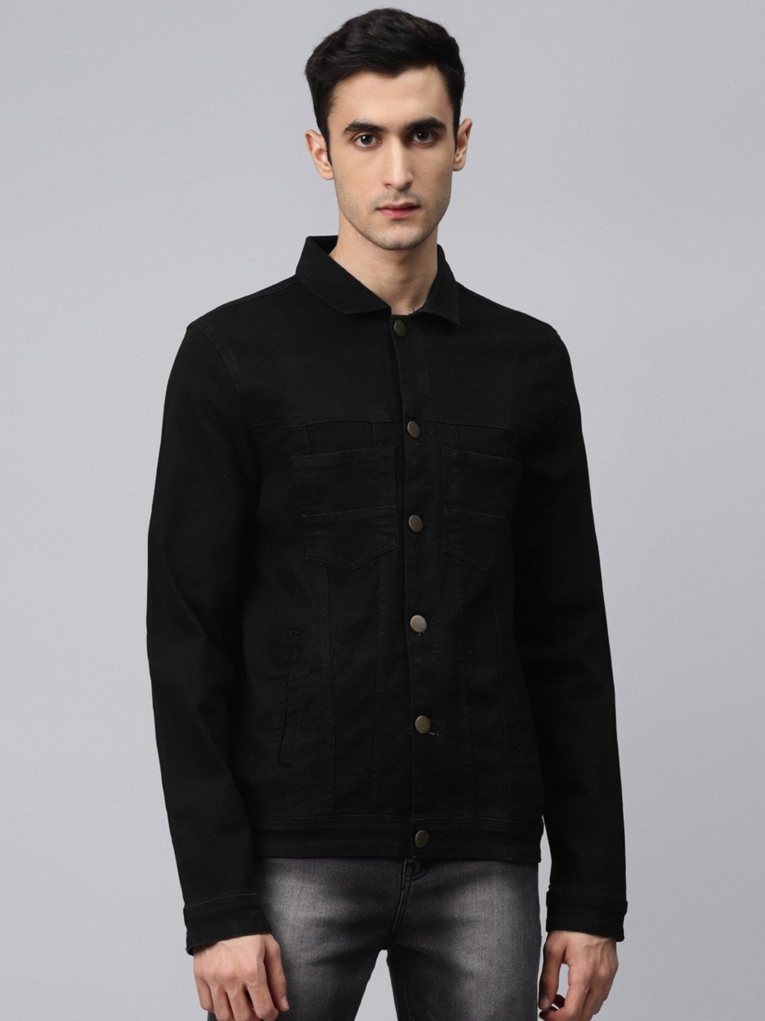 33 Best Black Denim Jacket ideas | black denim jacket, mens outfits, denim  jacket men