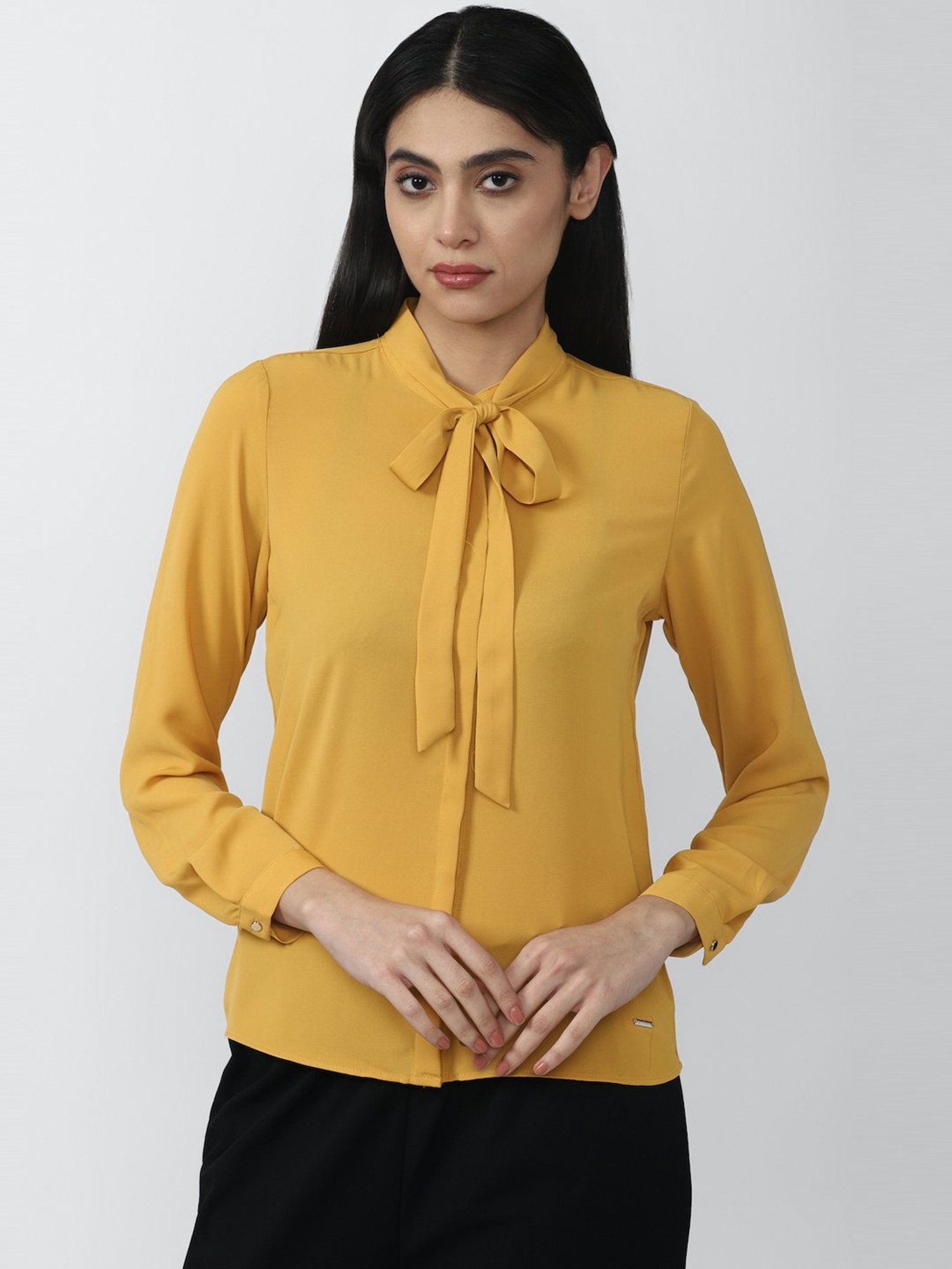 Womens mustard yellow store blouse