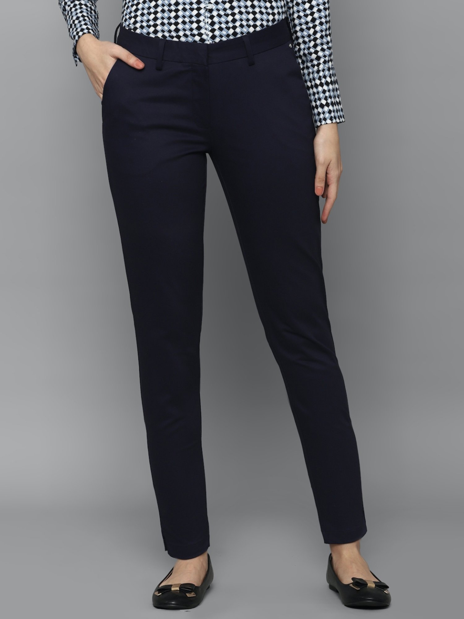 Buy Black Trousers  Pants for Women by ALLEN SOLLY Online  Ajiocom