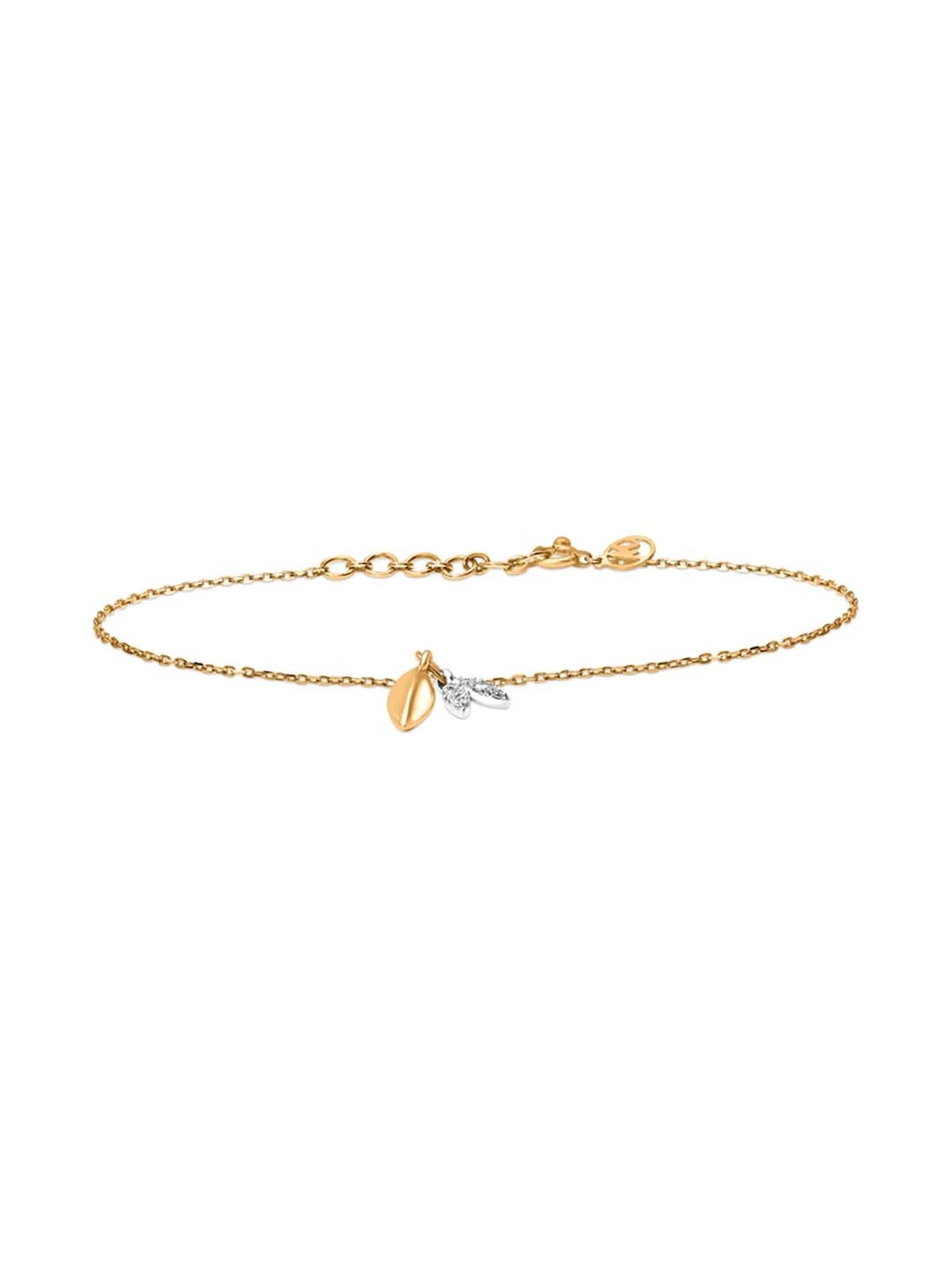 Double Layer Bracelet Gold for Women, Charm Bracelets,14k Real