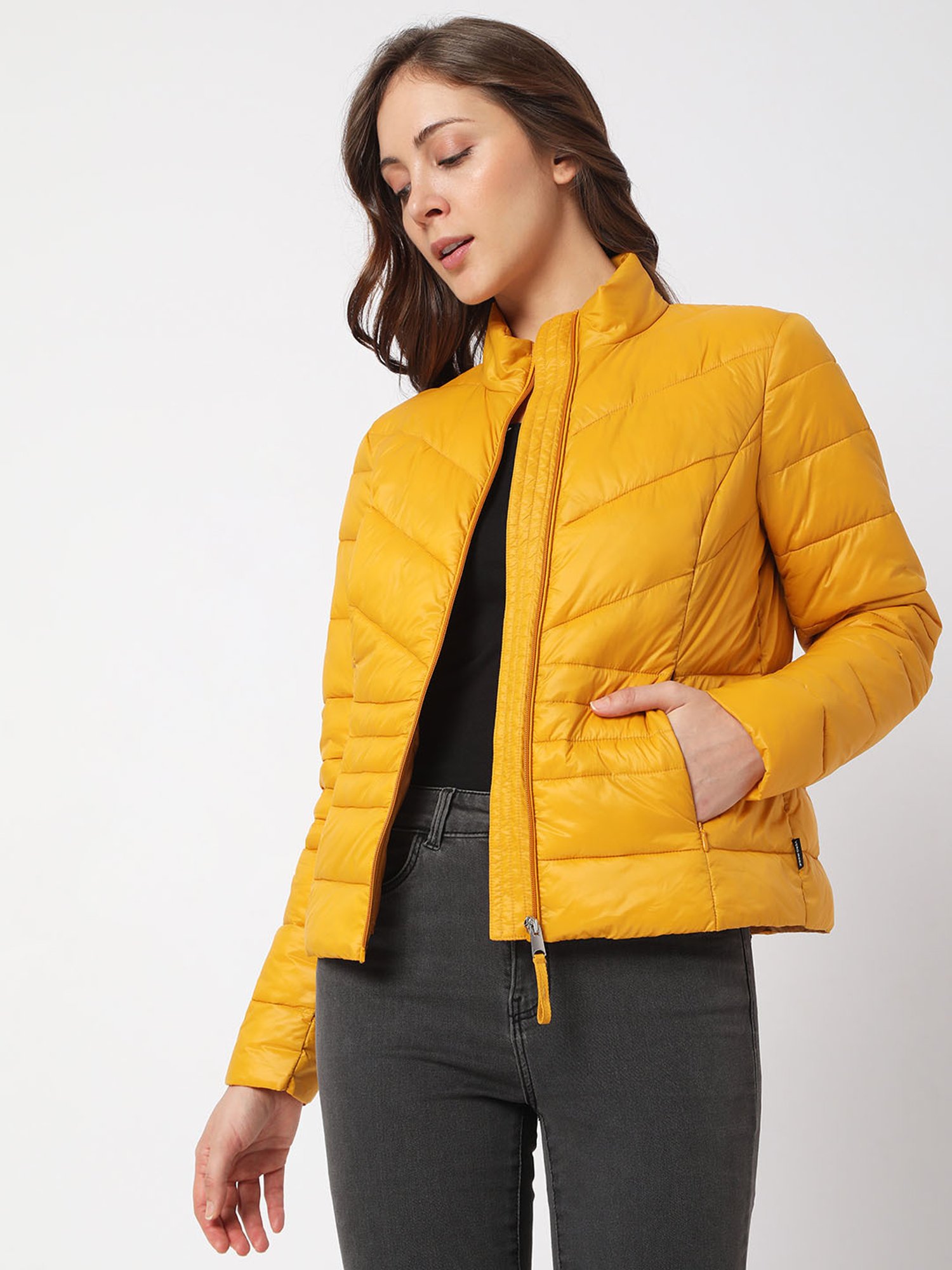 Vero moda yellow jacket sale