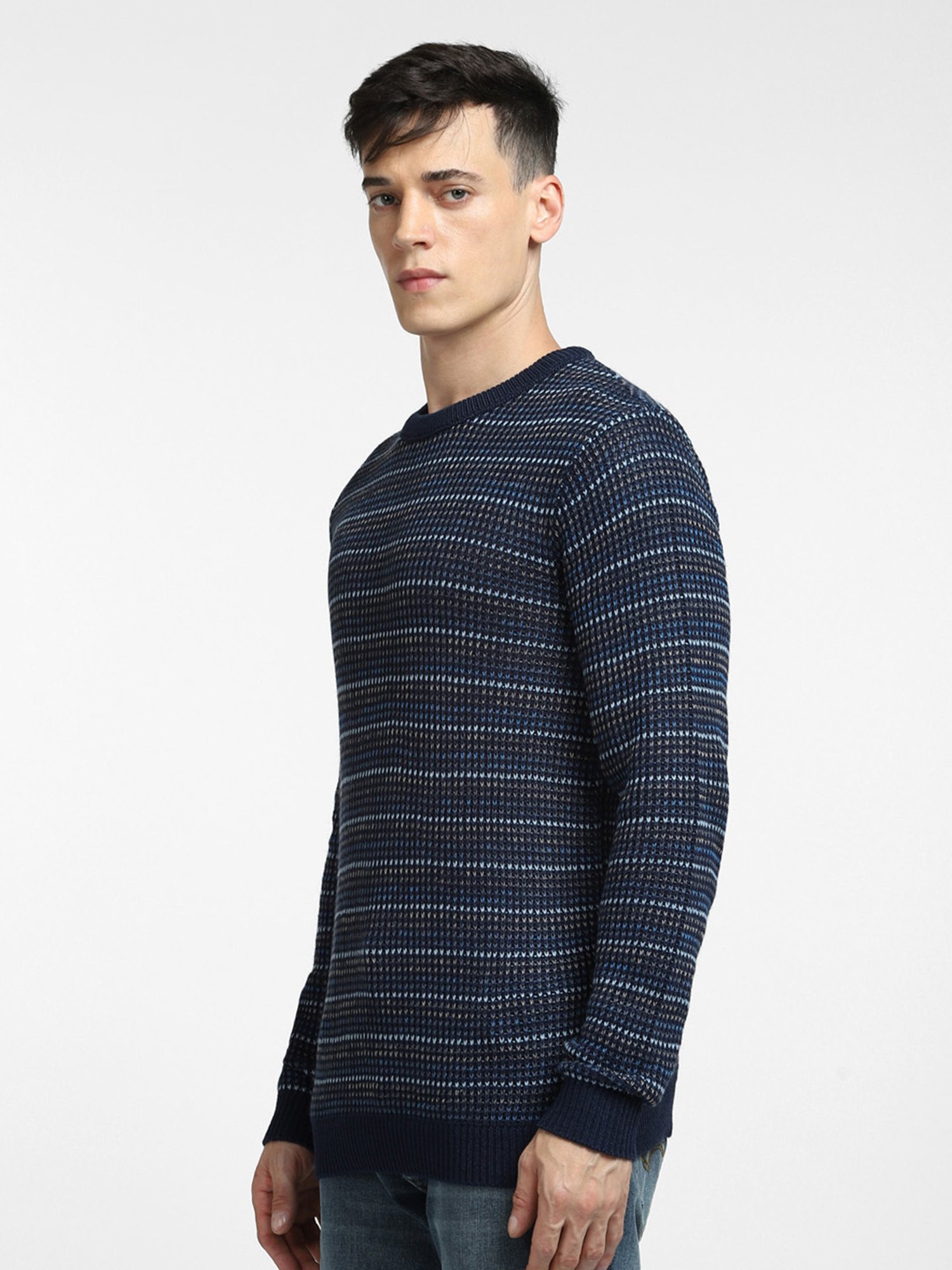 メンズウェア MARK&LONA Vector Faded Crew Sweater Buy Jack & Jones Multicolor Self Design Sweater for Men's Online