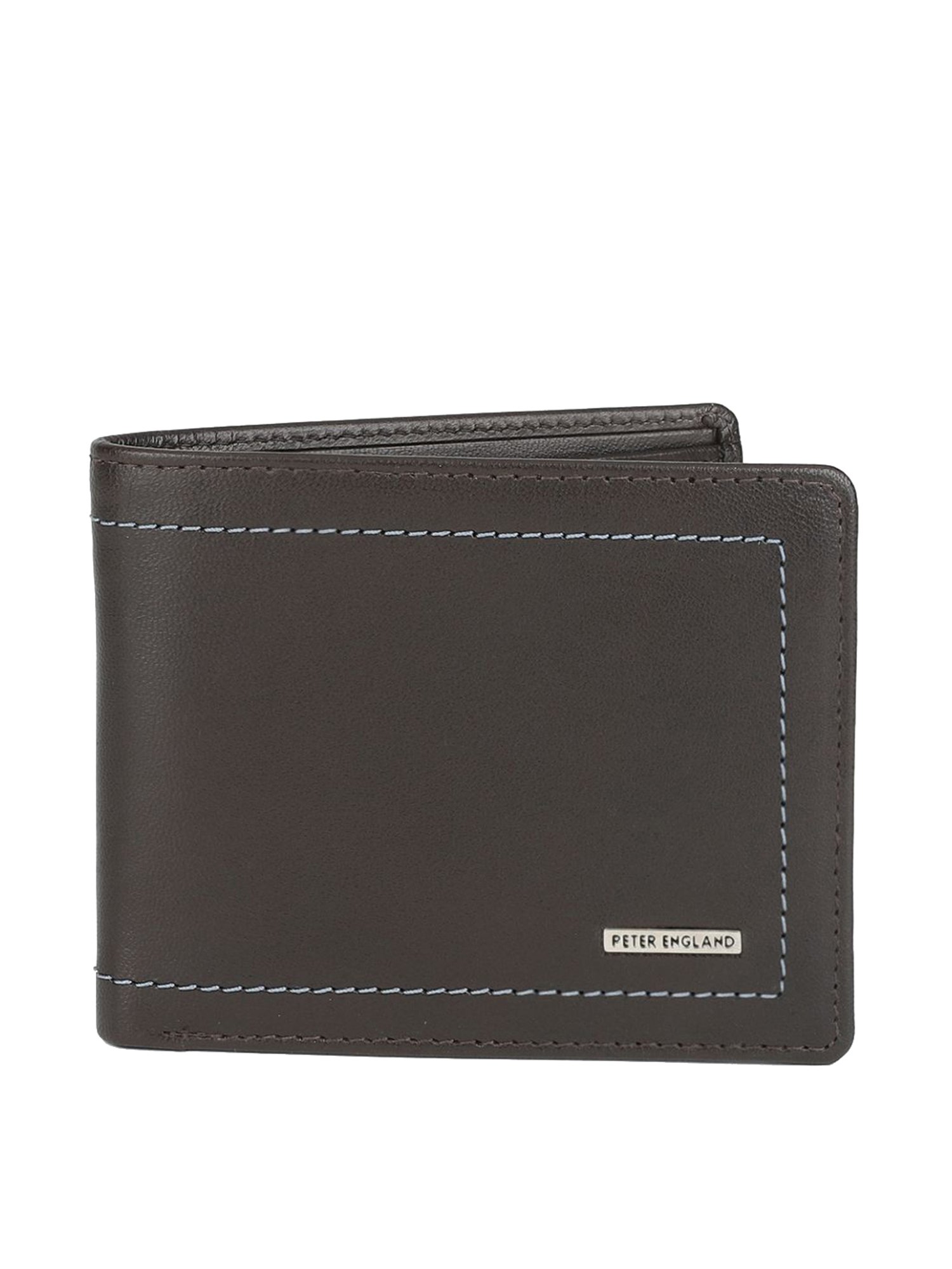 Buy Men Navy Print Genuine Leather Wallet Online - 701987 | Peter England