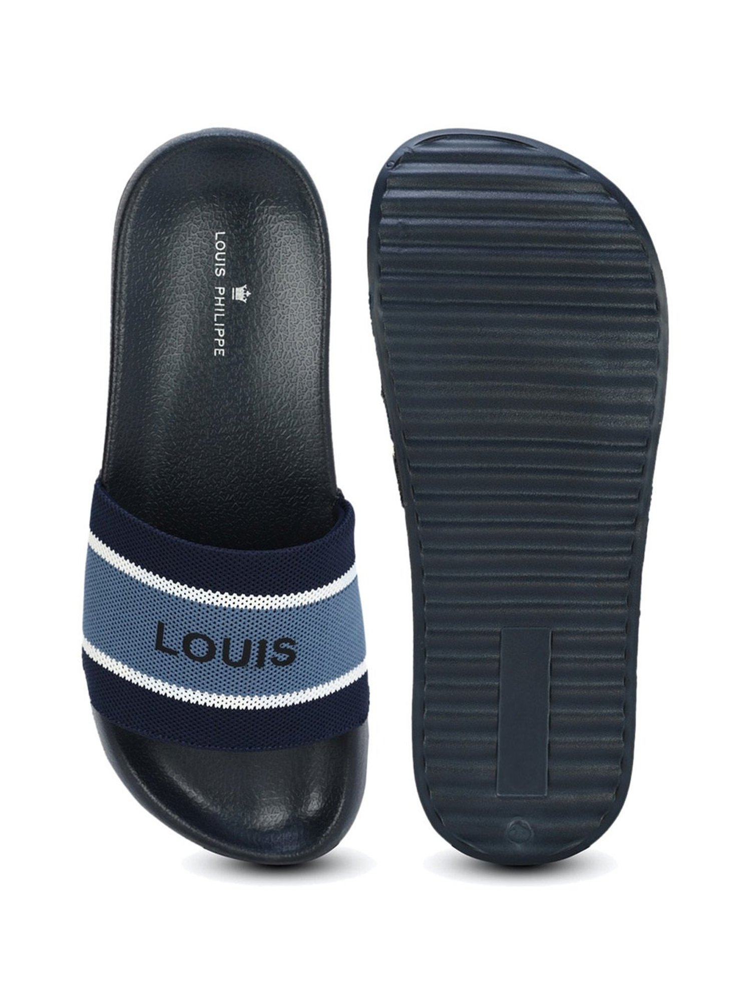 Buy Louis Philippe Men's Blue Slides for Men at Best Price @ Tata CLiQ