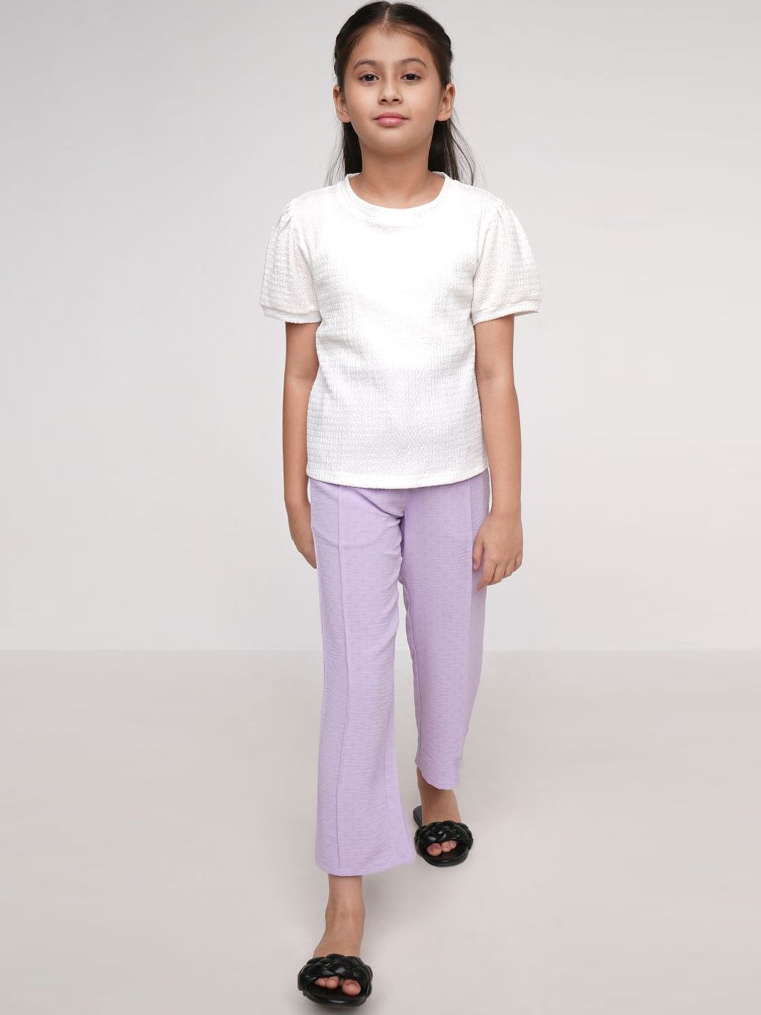 Buy Casa Ninos Linen Embroided Top And Pants For Girls PURPLE for Girls  67Years Online in India Shop at FirstCrycom  13328169